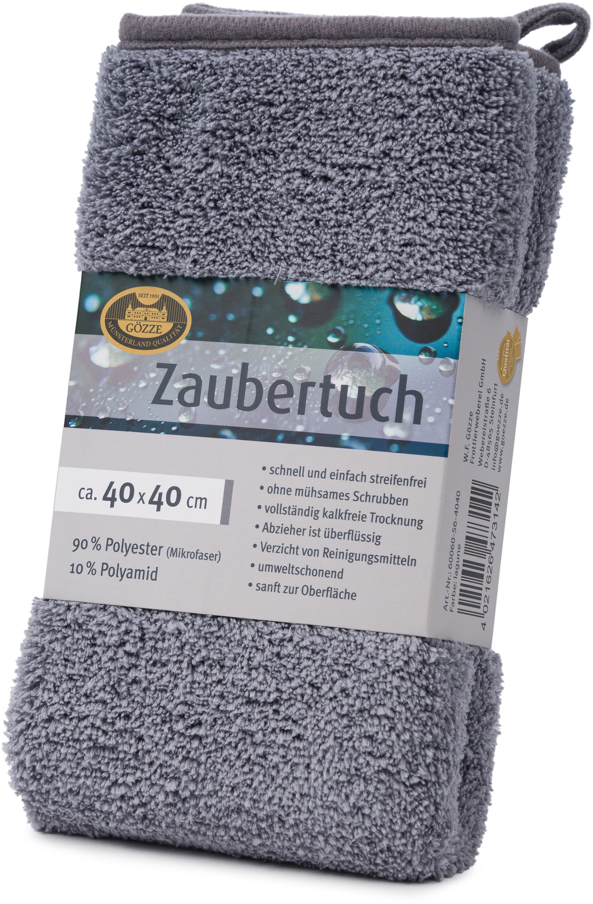 Gözze Mikrofasertuch »Zaubertuch«, Mikrofaser, 40 cmx40 cm, (Set, 2 St.), hohe Wasseraufnahme, extrem saugstark, zum reinigen und trocknen