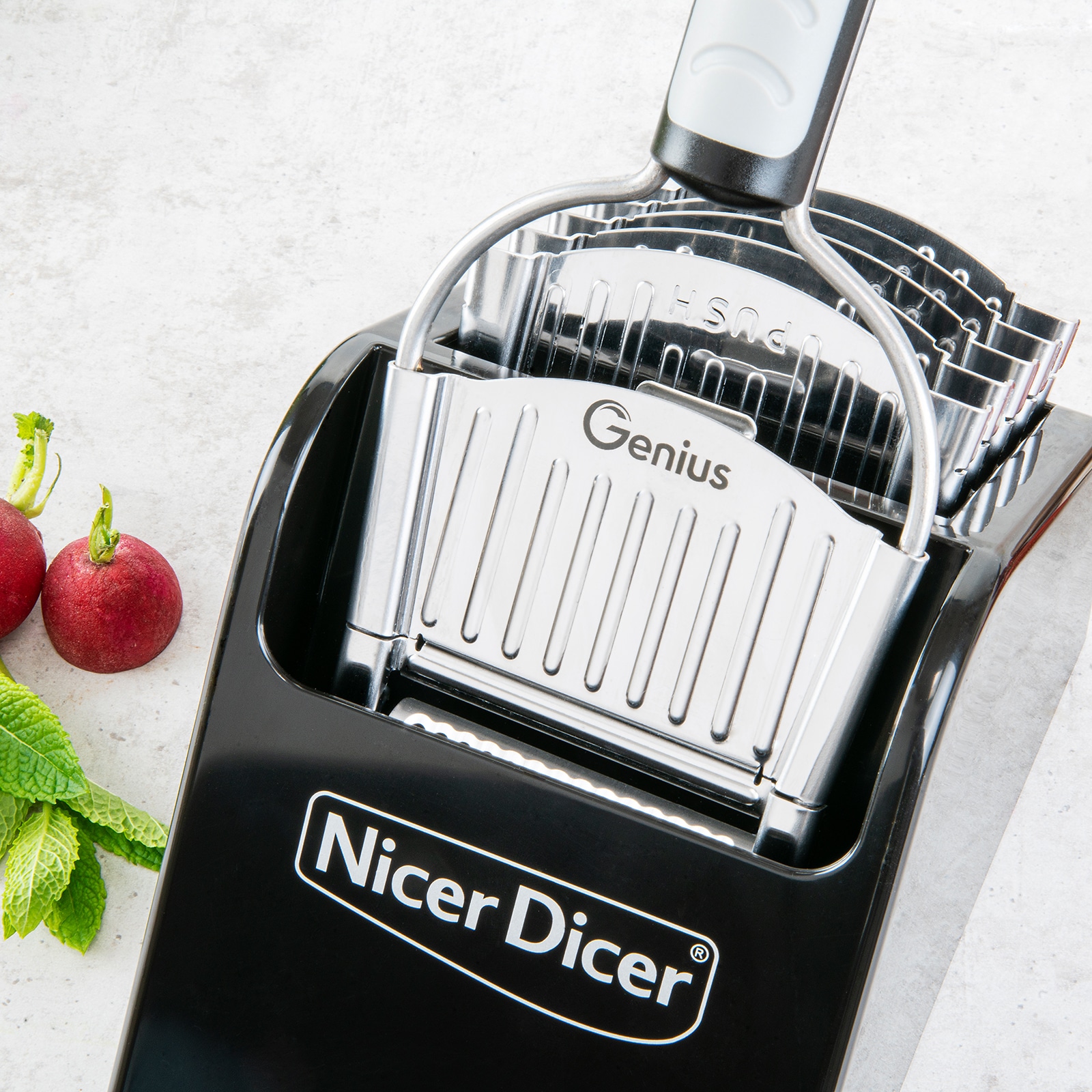 Genius Zubehöraufbewahrungsständer »Nicer Dicer Speed«, zum platzsparenden Verstauen des Nicer Dicer Speed inkl. Zubehör