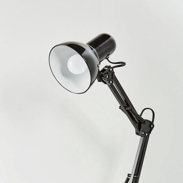 B.K.Licht Schreibtischlampe »Draco«, 1 flammig-flammig, Tischlampe, schwarz,  Metall, Retro, Schreibtisch, dreh- u. schwenkbar online kaufen