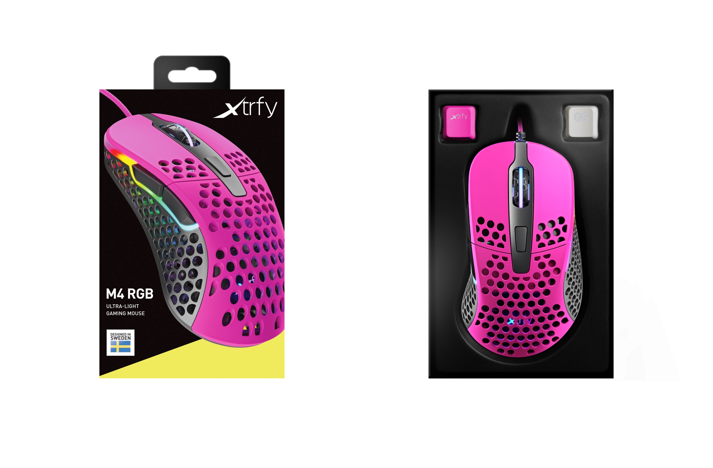 Cherry Xtrfy Gaming-Maus »M4 RGB«, kabelgebunden, ultraleichte Gaming-Maus