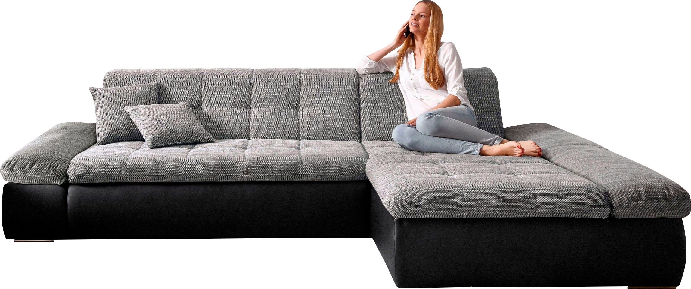 DOMO collection Ecksofa »Moric, L-Form, XXL-Sofa - Breite 300cm«, wahlweise günstig online kaufen