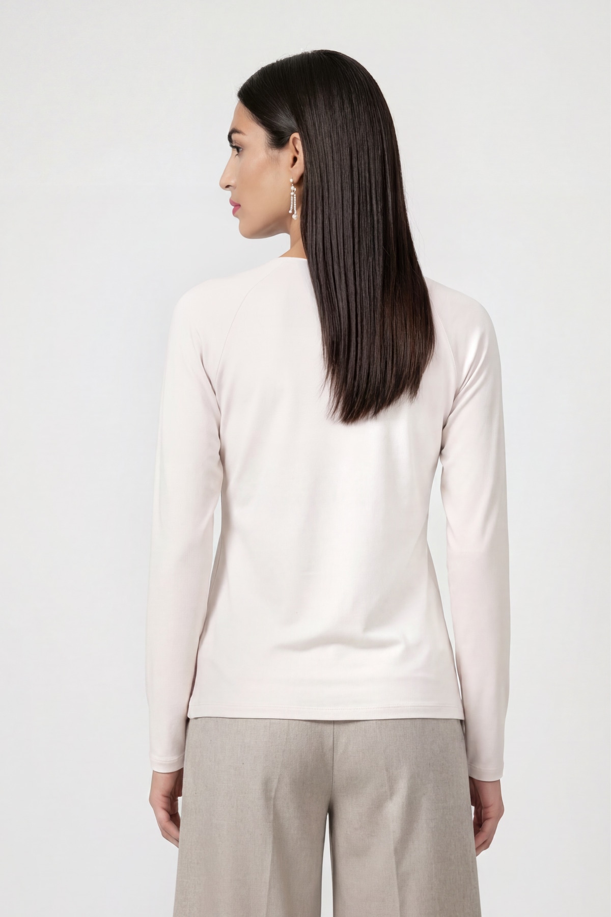 Monari Langarmshirt »Basic« aus weichem Viskose-Modal-Mix, Rundhals