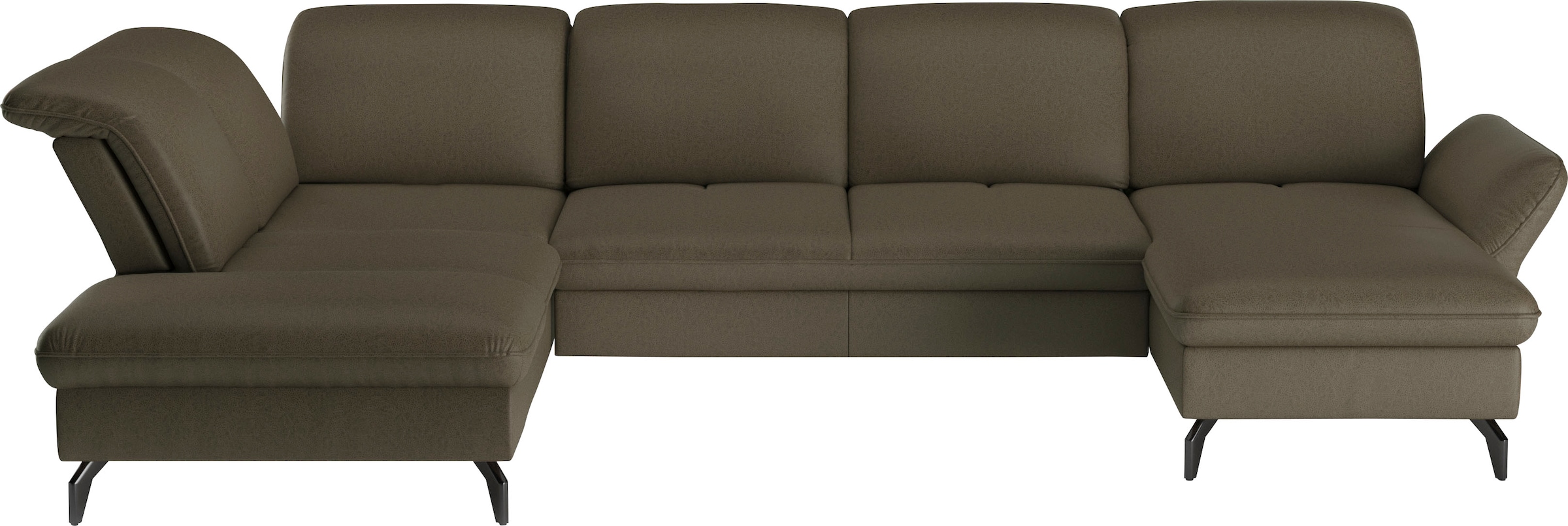 sit&more Wohnlandschaft »Leandro U-Form«, Wahlweise mit Bett-, Kopfteil - u günstig online kaufen