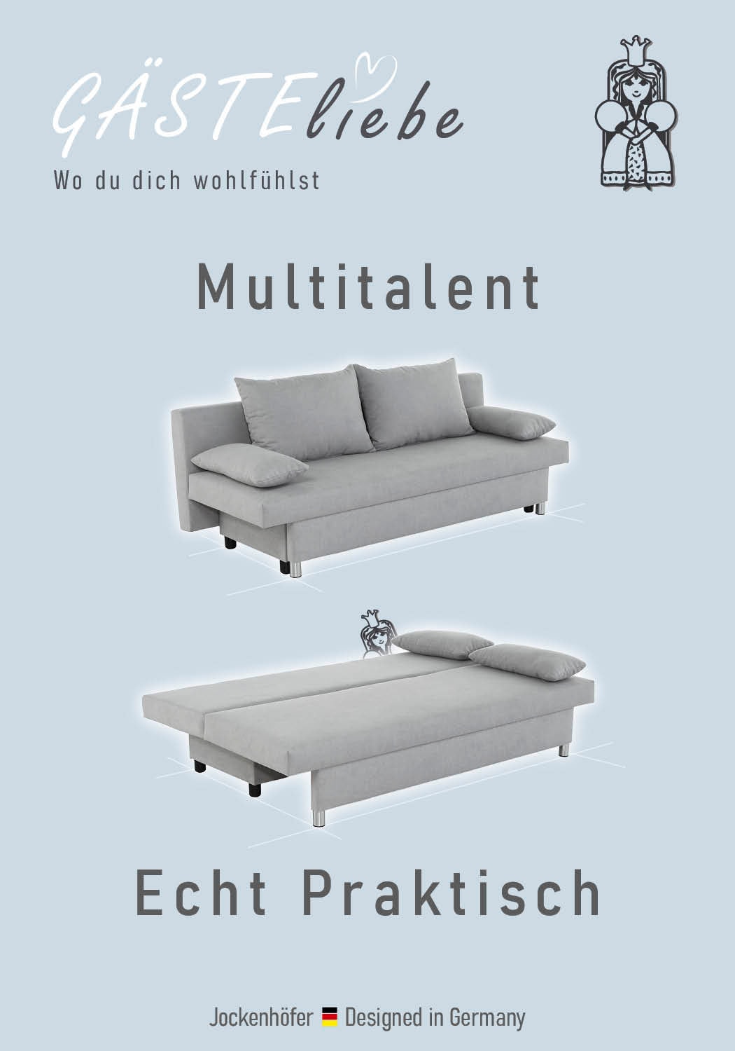 Jockenhöfer Gruppe Schlafsofa »B: 191 cm, Liegefl. 120x191 cm« mit Bettfunktion & Bettkasten