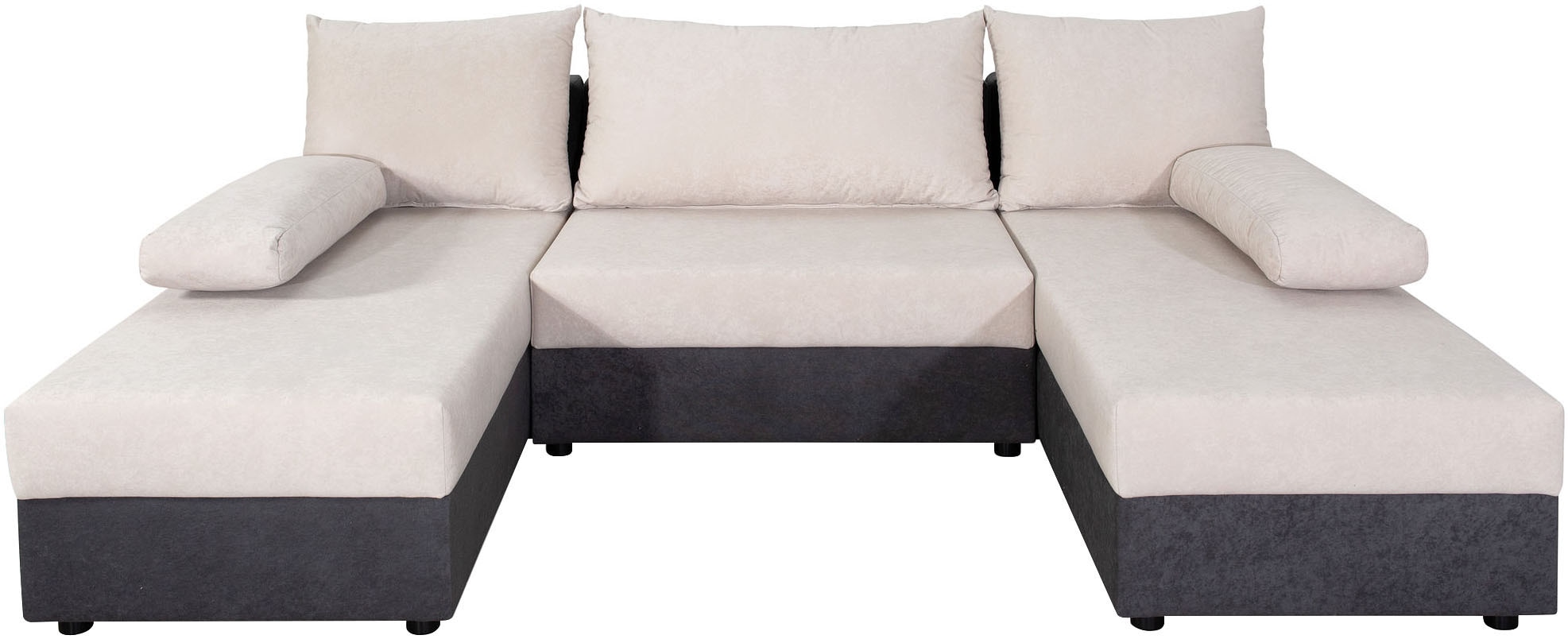 COLLECTION AB Wohnlandschaft »Pico U-Form, Breite 220, mit Schlaffunktion, Bettkasten & Zierkissen«, Liegefläche 117x220 cm