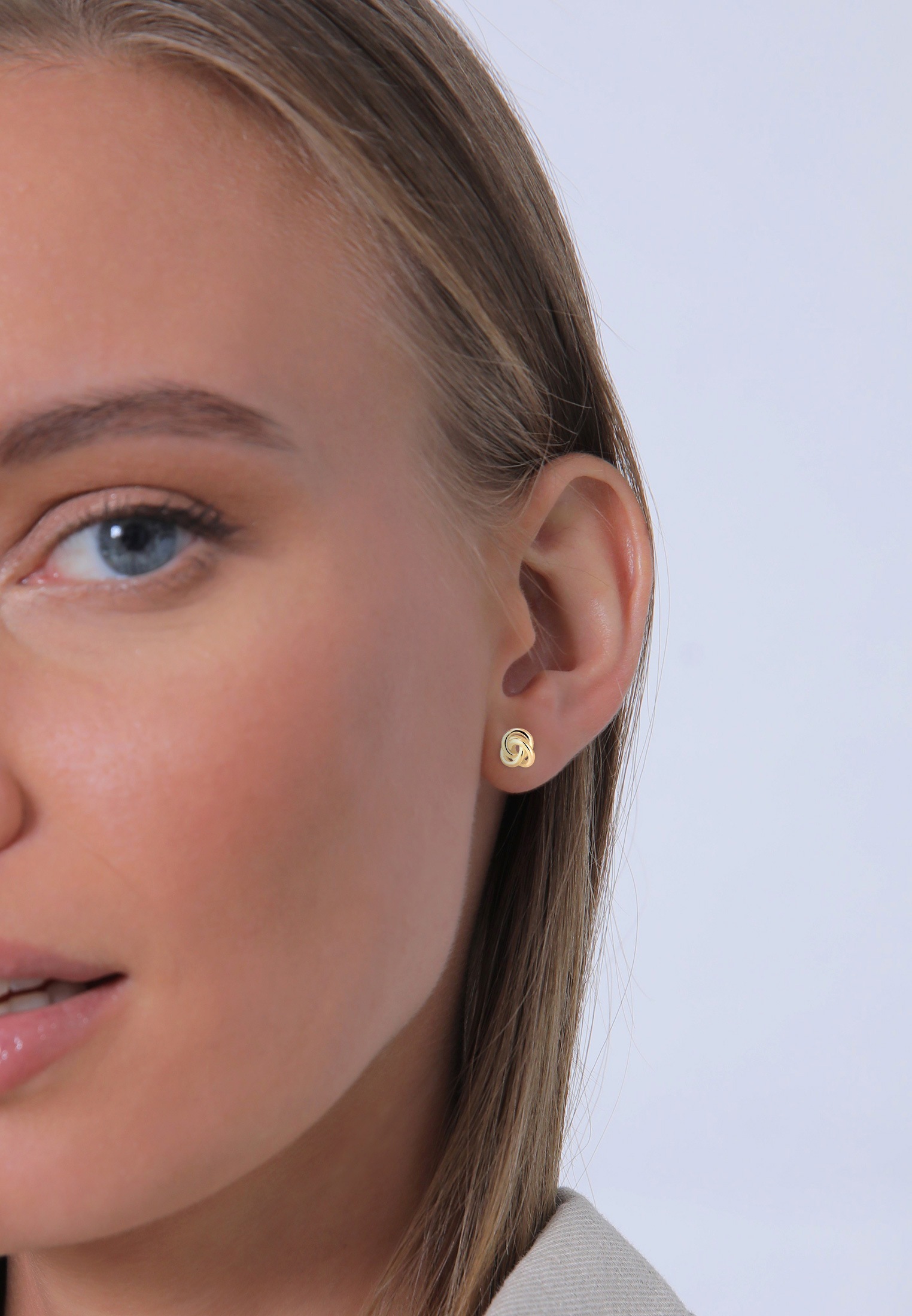 Elli Premium Paar Ohrstecker »Trend Knoten 585 Gelbgold«