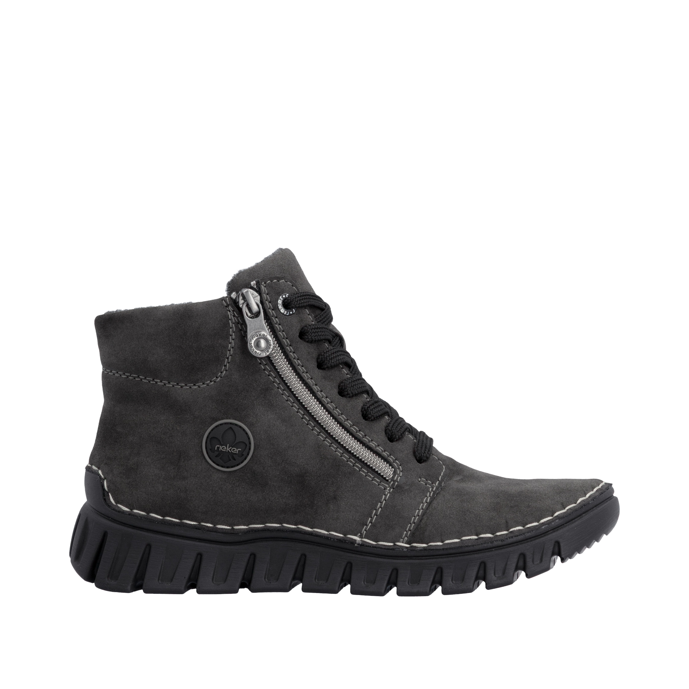 Rieker Schnürboots  Casual-Boots, Stiefelette mit beidseitigen Reißverschlüssen