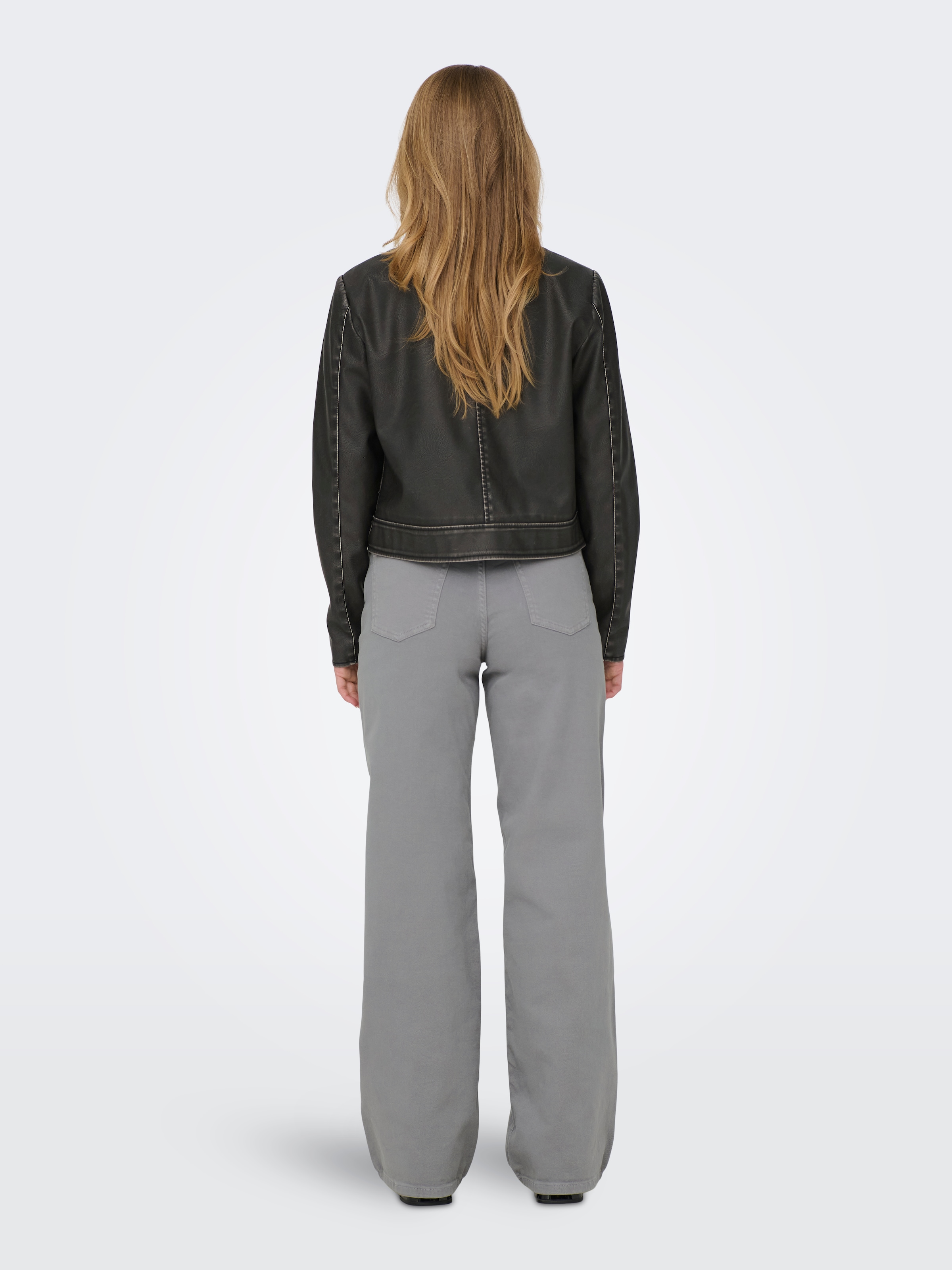 ONLY Lederjacke »ONLMINDY FAUX LEATHER WASHED JACKET OTW«