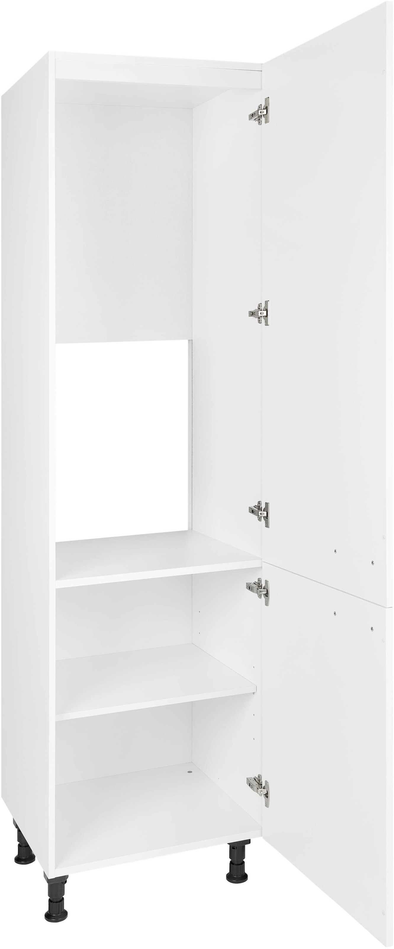 nobilia® Kühlumbauschrank »"Touch", mit zwei Türen und zusätzlichem Einlegeboden,« vormontiert, Ausrichtung wählbar, Breite/Höhe: 60/216,6 cm