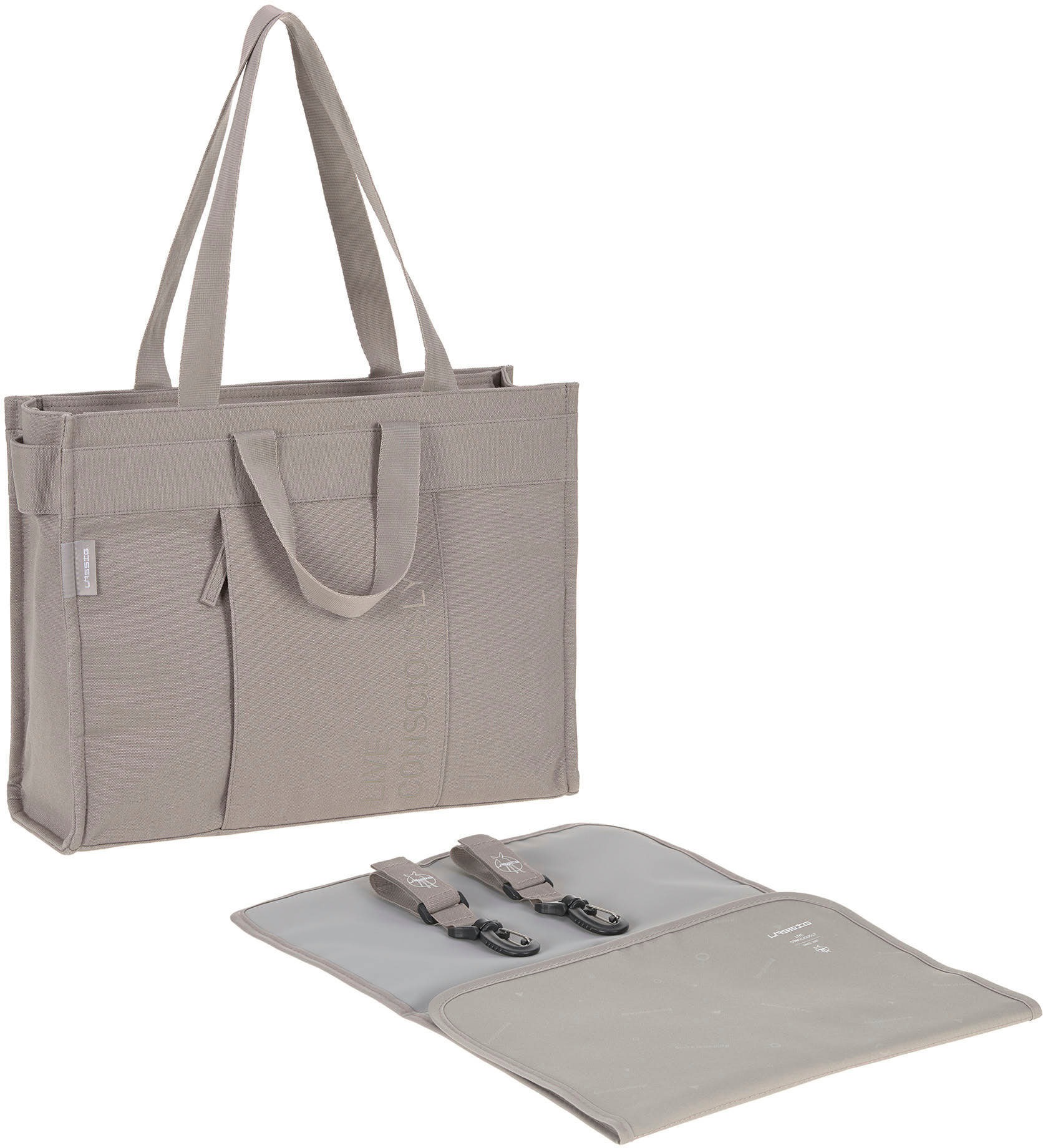 LÄSSIG Wickeltasche »Green Label, Tote Up Bag, taupe«