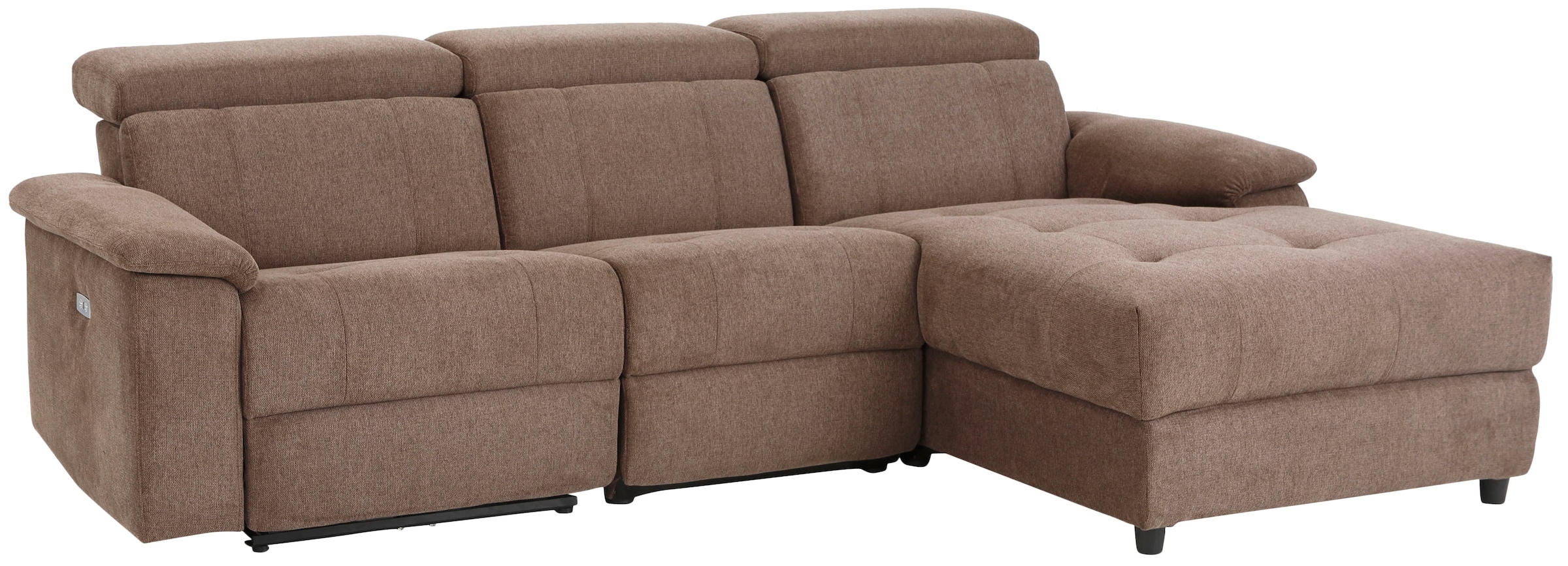 Home affaire Ecksofa »Binado, L-Form,«, mit manueller oder elektrischer Relaxfunktion mit USB-Anschluss