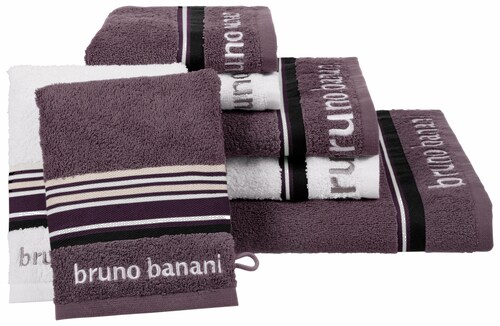 Bruno Banani Handtuch Set »Maja«, (Set, 7 St., 1 Duschtuch-2 Handtücher-2 G günstig online kaufen