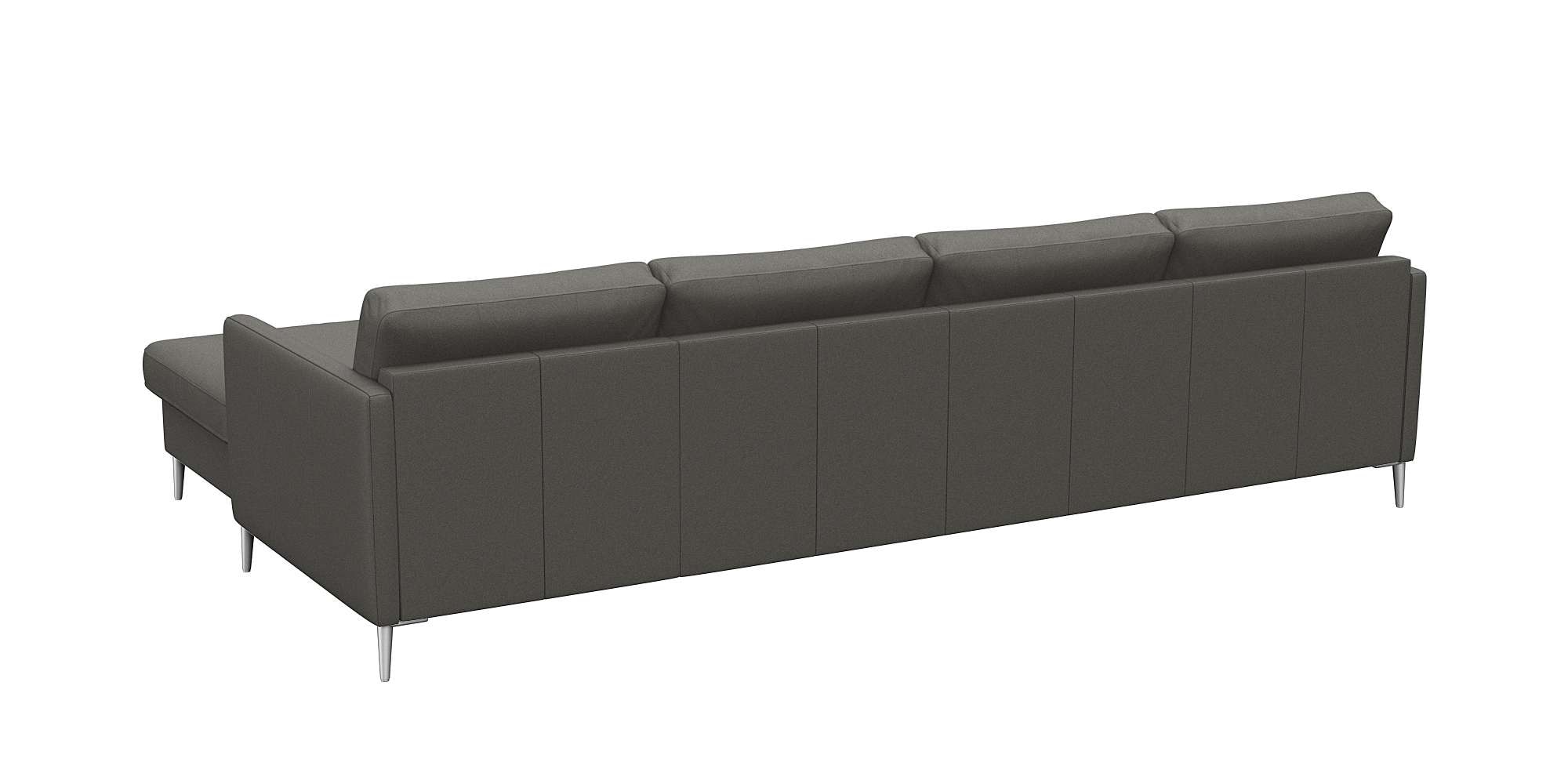 FLEXLUX Ecksofa »Fiore, L-Form, bequem und komfortabel durch hochwertigem Sitzaufbau«, schmale Armlehnen, Kaltschaum, Füße Alu