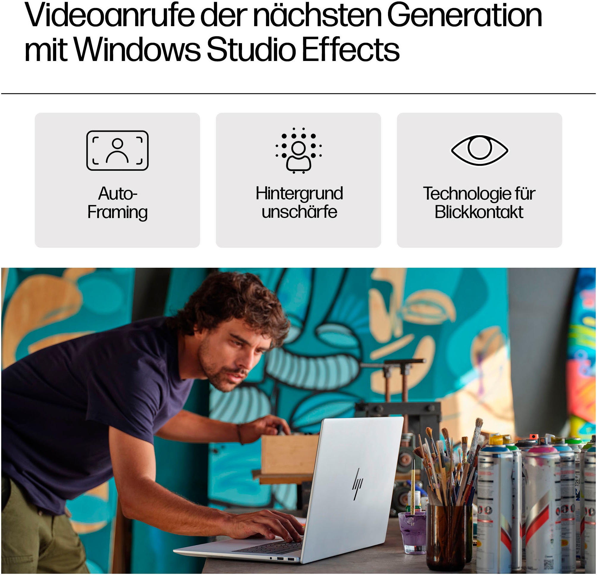 HP Notebook »17-da007«, 43,9 cm, / 17,3 Zoll, Intel, Core Ultra 7, 1000 GB SSD, 17-da0075ng