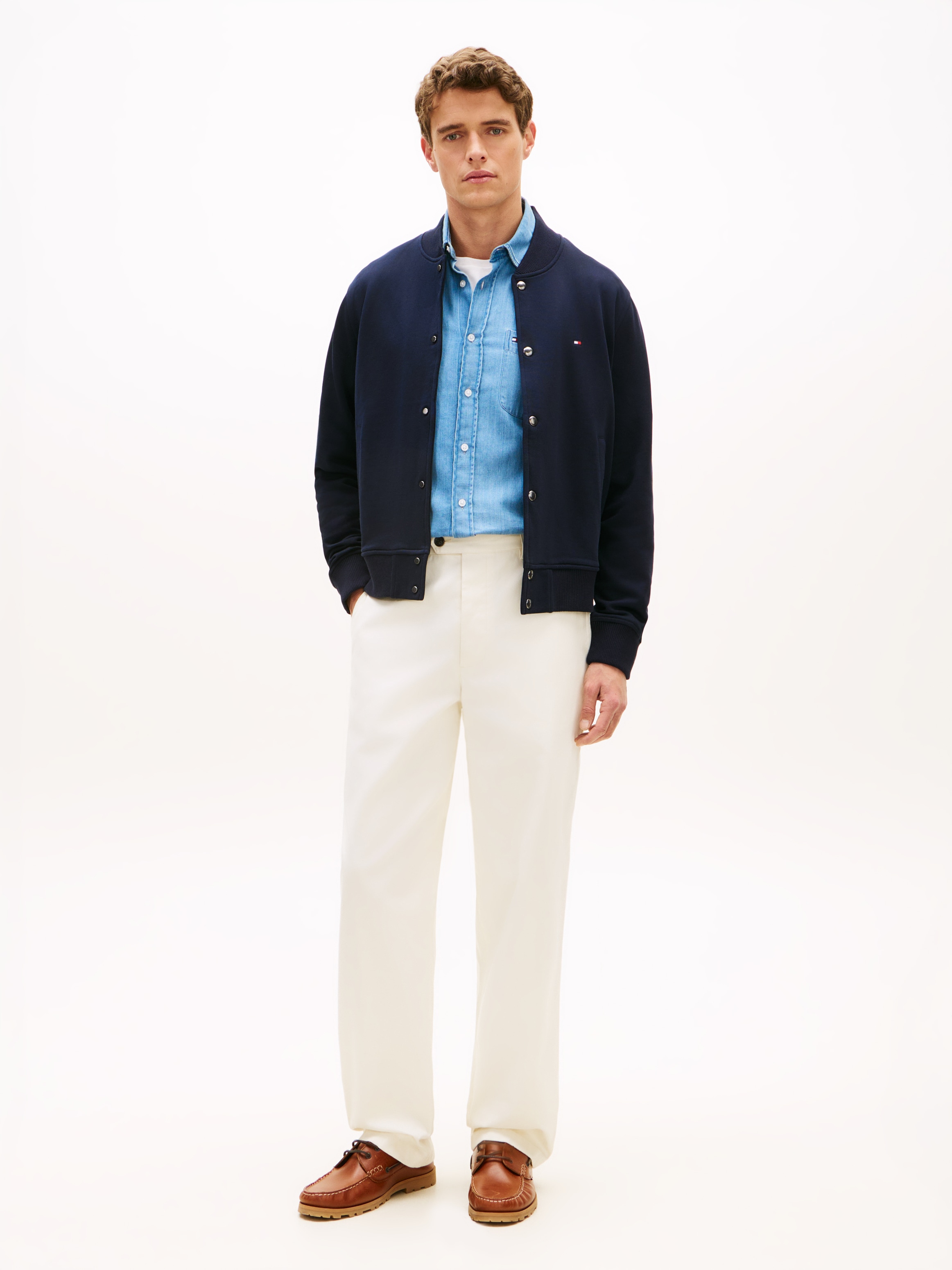 Tommy Hilfiger Bomberjacke »ESSENTIAL TERRY« ohne Kapuze Regular fit