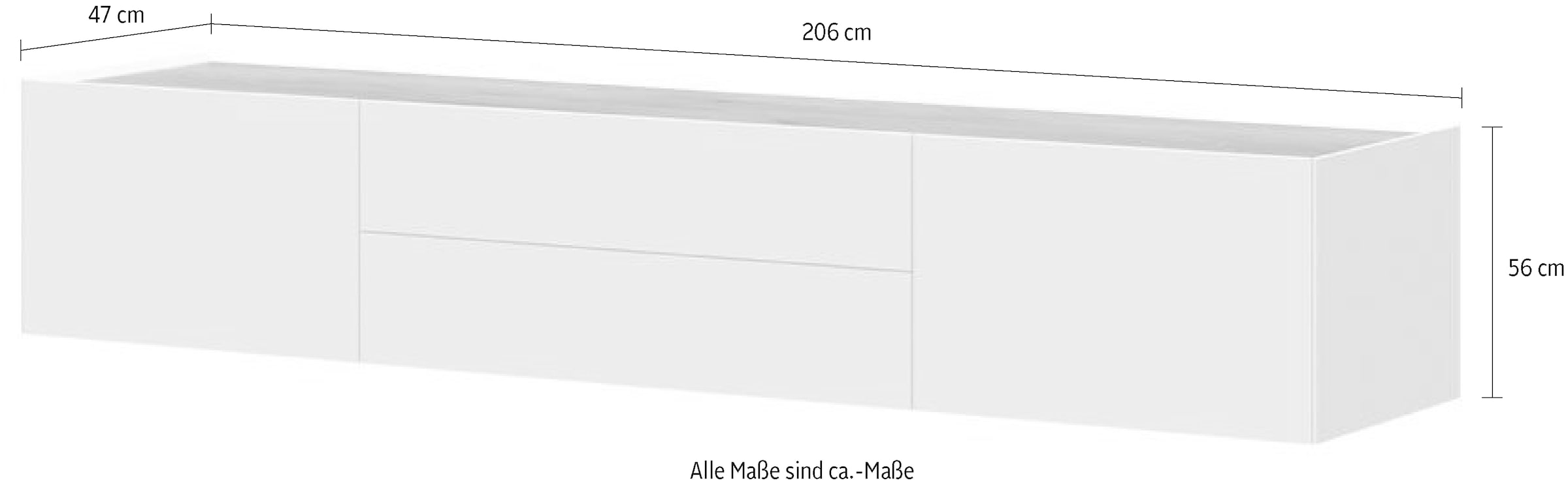 Places of Style TV-Board »Sky45«, Lackiert mit wasserbasiertem UV-Lack