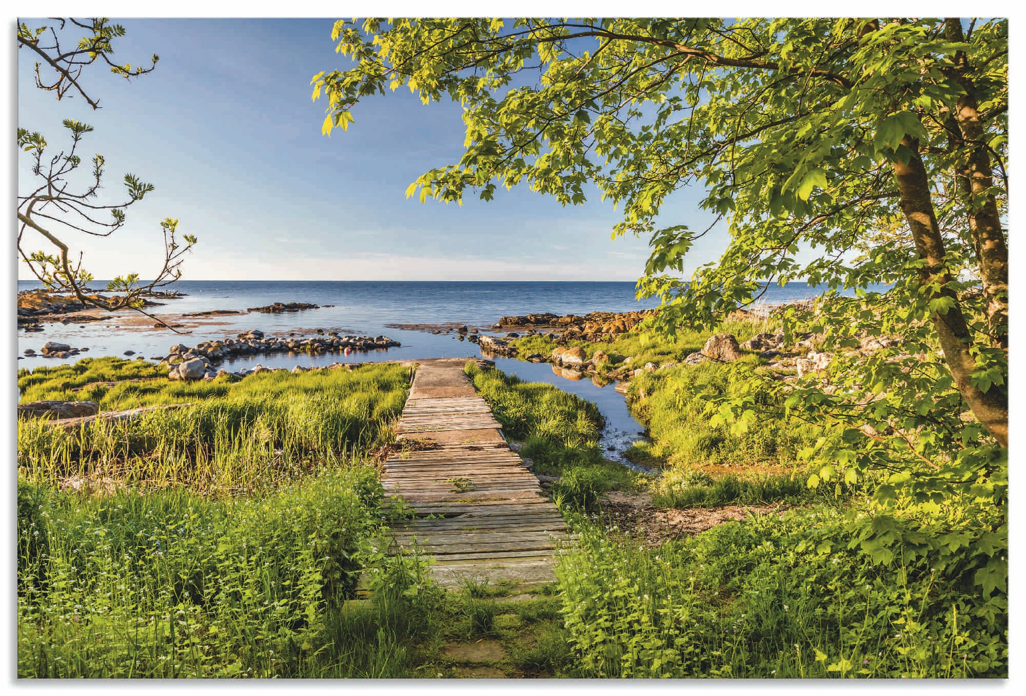 Artland Wandbild »Der Weg zum Meer auf Bornholm«, Küstenbilder, (1 St.), als Alubild, Leinwandbild, Wandaufkleber oder Poster in versch. Größen