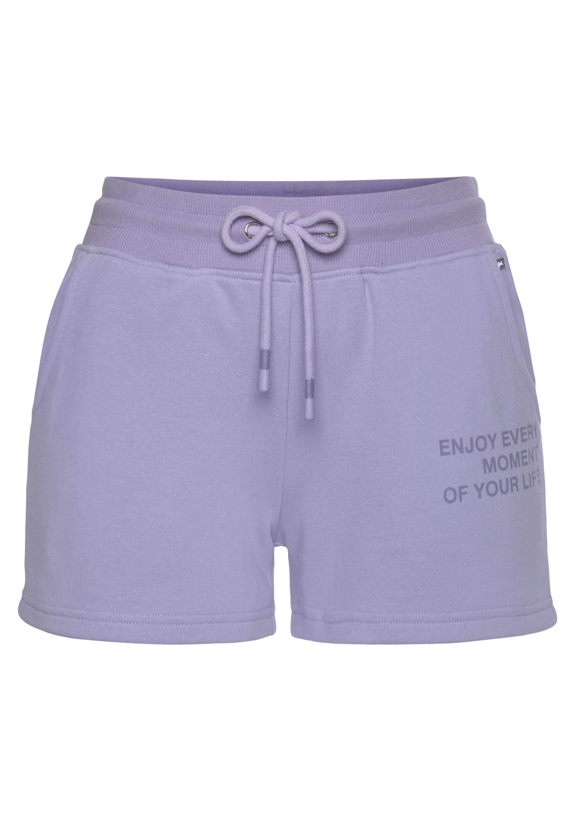 Buffalo Sweatshorts »-kurze Hose«, mit Statement Druck, Loungewear