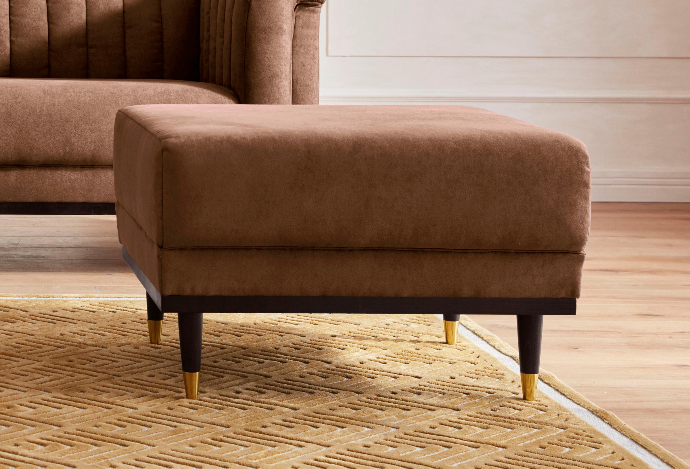 Home affaire Hocker »Chamby«, mit Holzrahmen unten