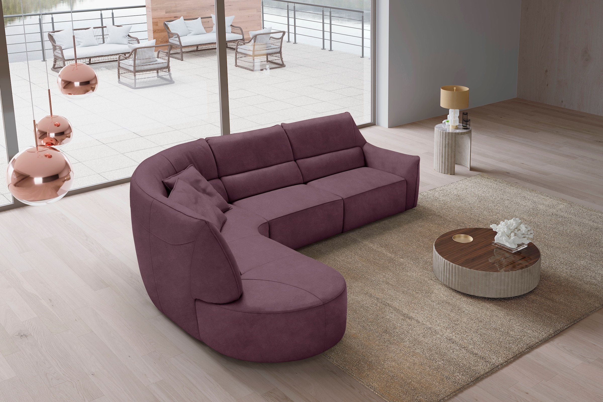 Egoitaliano Ecksofa »Puffy, extravagant & edel, Retro Designsofa, hoher Sit günstig online kaufen
