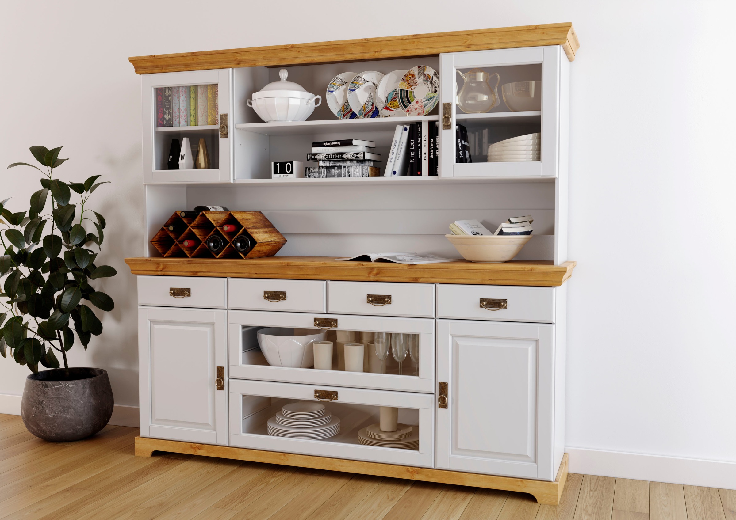 Home affaire Buffet "Rügen", zertifiziertes Massivholz, im Landhausstil günstig online kaufen