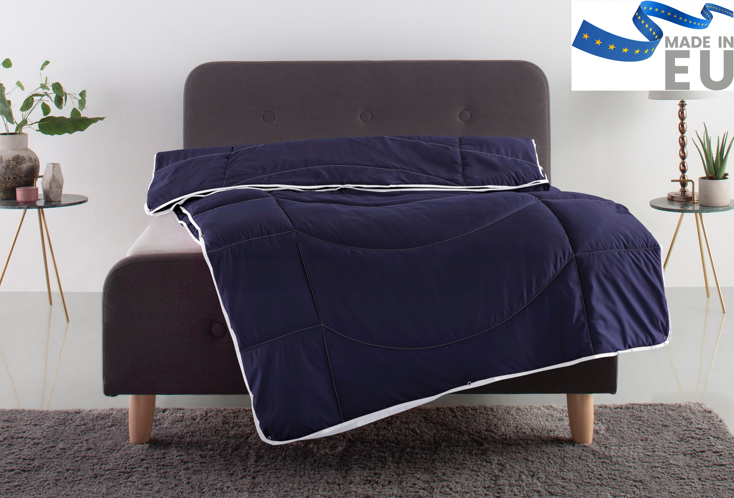 Microfaserbettdecke OTTO HOME "Microlux, Bettdecke 135x200 cm und Übergrößen bis 240x220cm", blau, B:155cm L:220cm