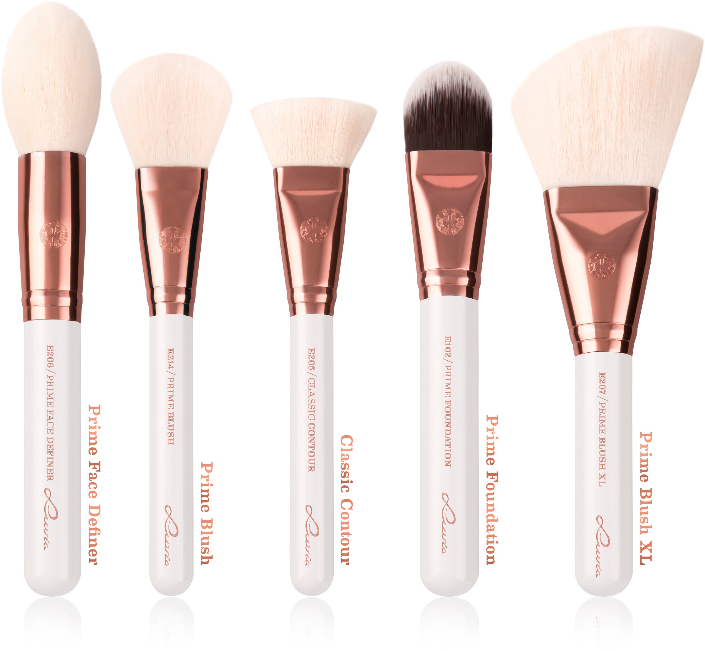 Luvia Cosmetics Kosmetikpinsel-Set »Expansion Set - Black Diamond«, (10 tlg.), 10 Pinsel, Nurai-Pinselhaar, perfekt für jeden Anlass, vegan.