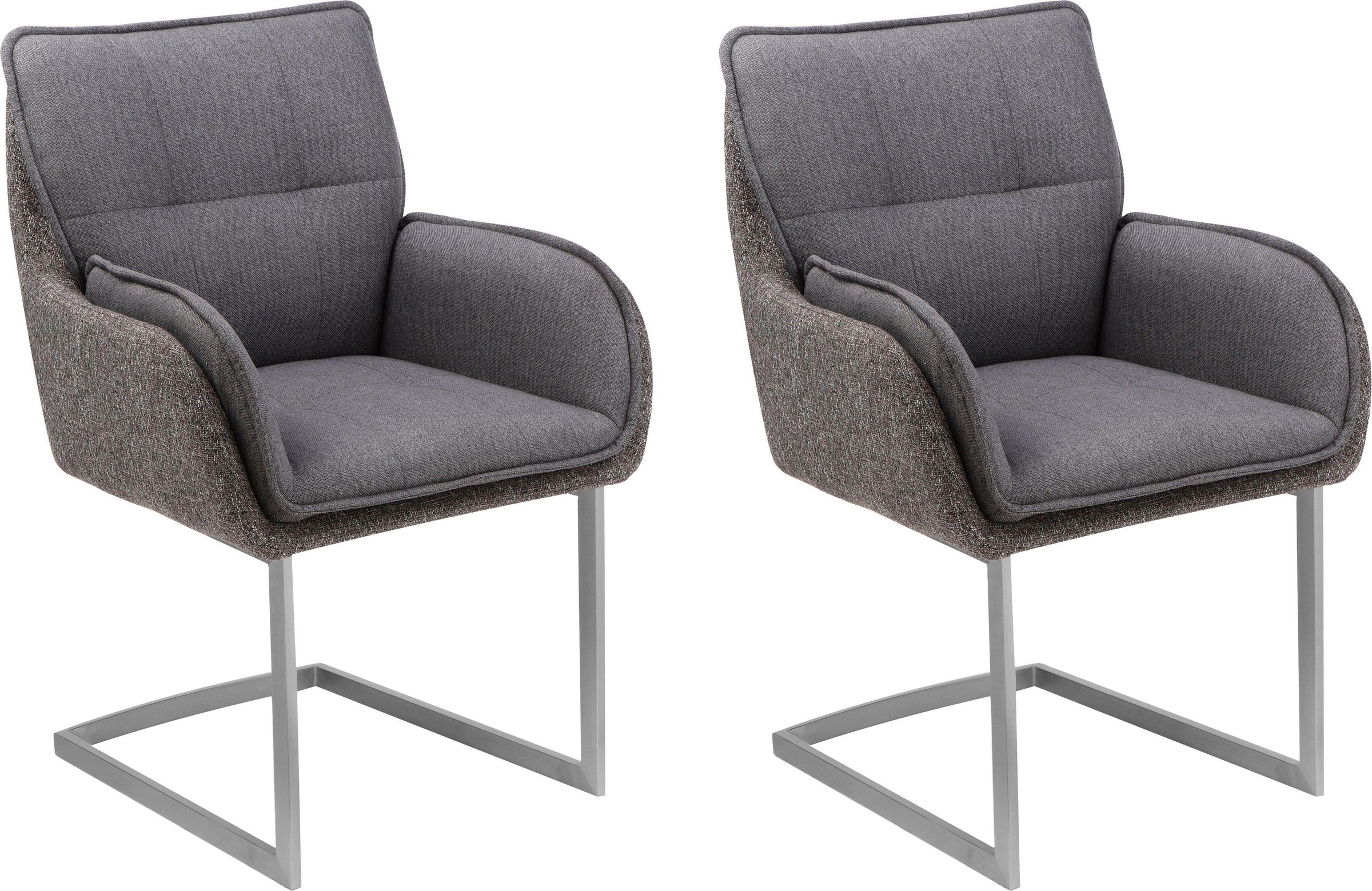 Places of Style Esszimmerstuhl »Durham«, (Set), Struktur (100% Polyester), 2er-Set in modernem Design, Sitz und Rücken gepolstert