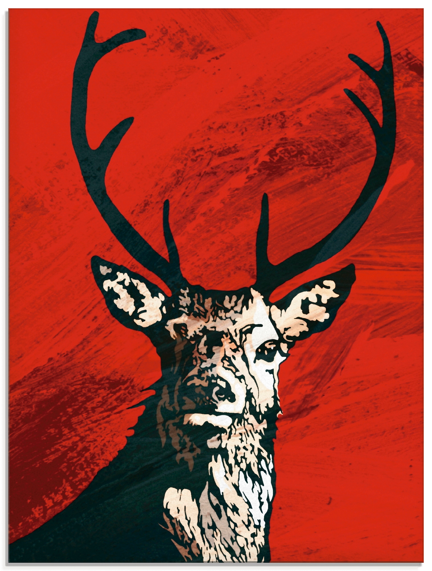 Artland Glasbild »Hirsch« Wildtiere 1 Stk. tlg. in verschiedenen Größen günstig online kaufen