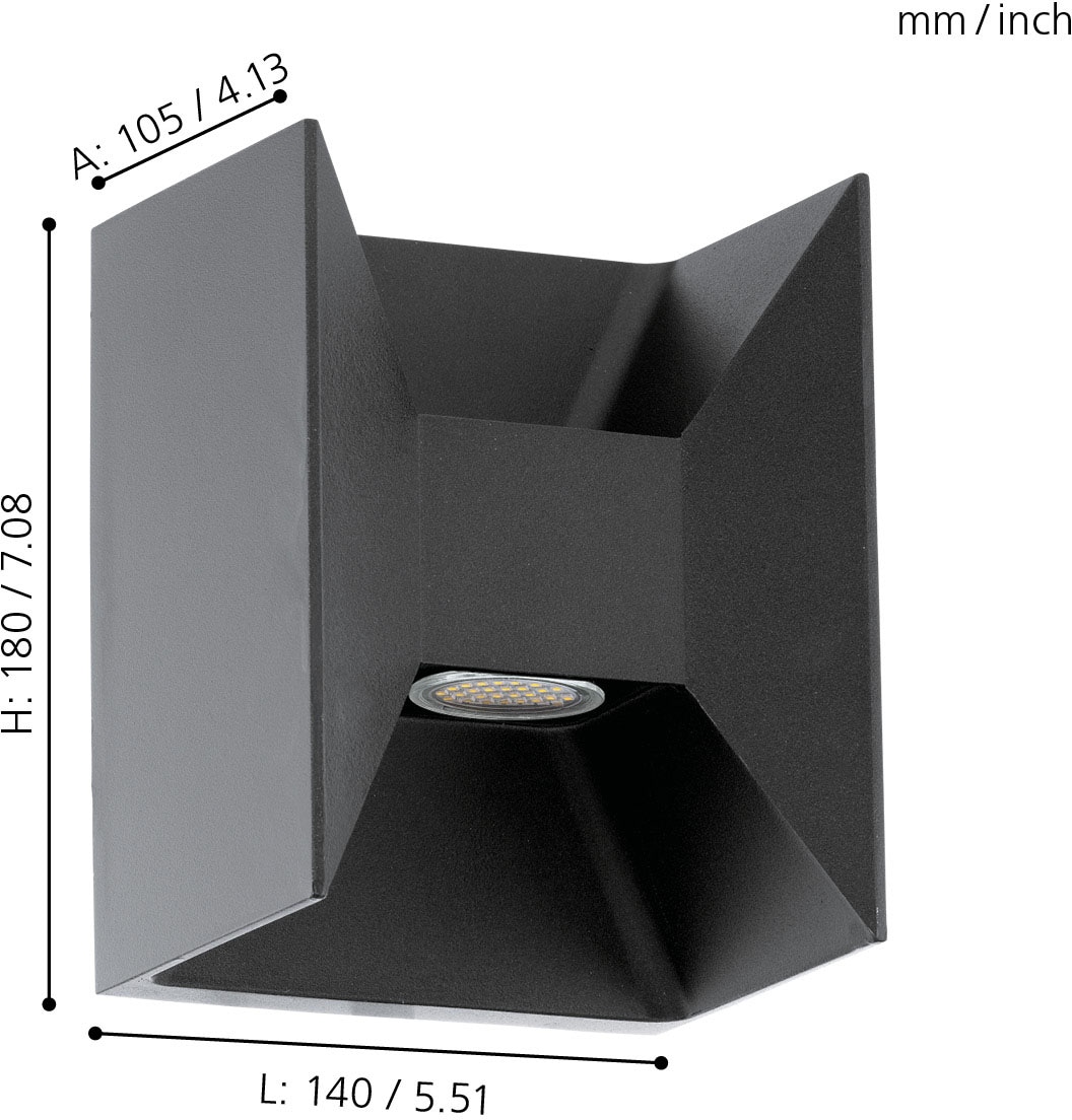 EGLO LED Außen-Wandleuchte »Morino«, 2 flammig, Leuchtmittel LED-Board | LED fest integriert, LED tauschbar