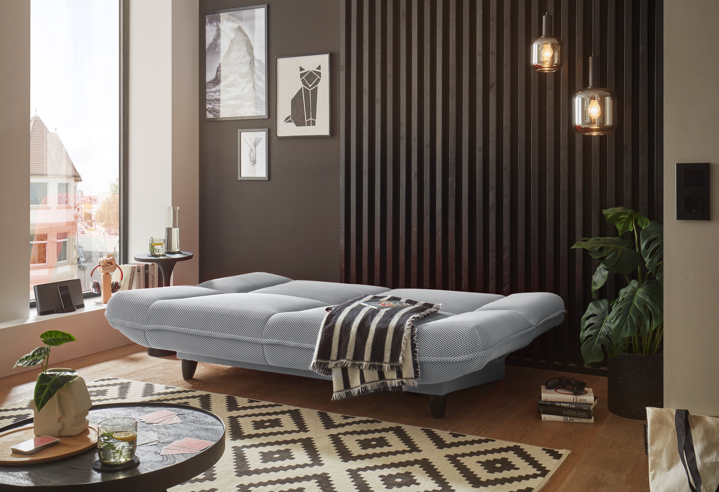 ED EXCITING DESIGN Schlafsofa »Amalia«, mit Bettkasten & 2 Zierkissen