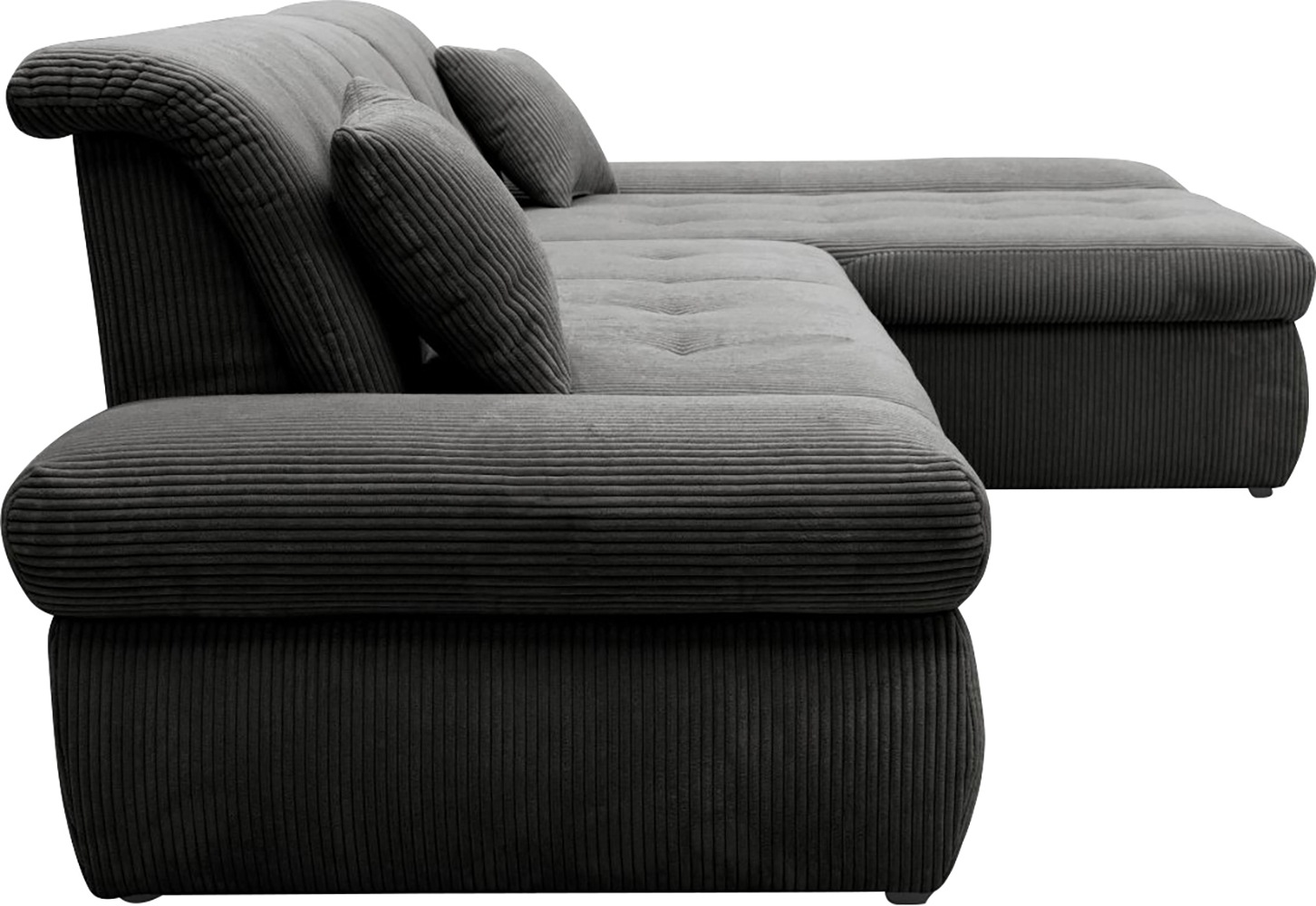 DOMO collection Ecksofa »Moric Luxus - B/T/H 300/172/80 cm, XXL-Format«, L-Form, 140kg Belastung/Sitz, in Cord, Chenille, Kunstleder