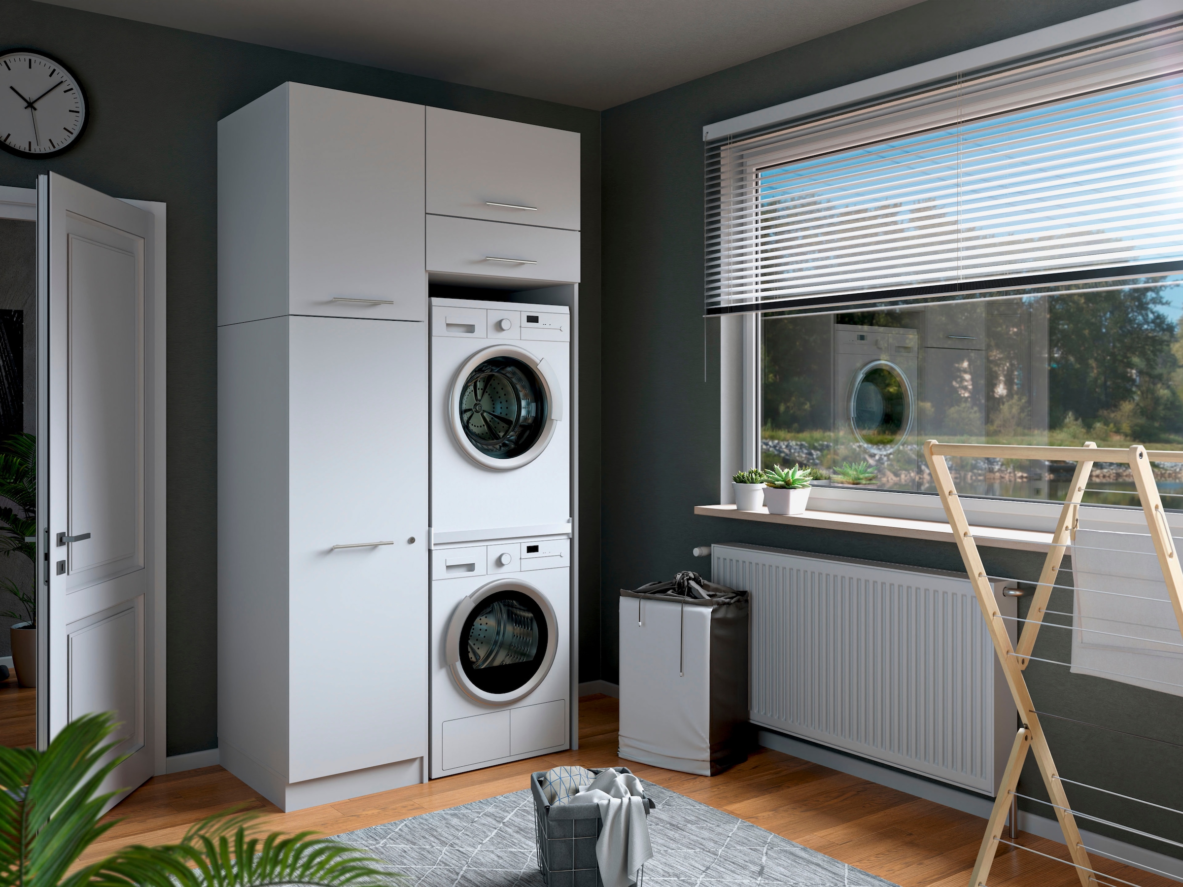 Laundreezy Mehrzweckschrank-Set »Laundreezy, 4-tlg. Mehrzweckschrank-Set B/H/T 118/238/68 cm« 4 Stk. tlg.
