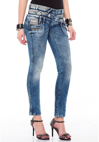 Cipo & Baxx Slim-fit-Jeans, mit Dreifach-Bund kaufen