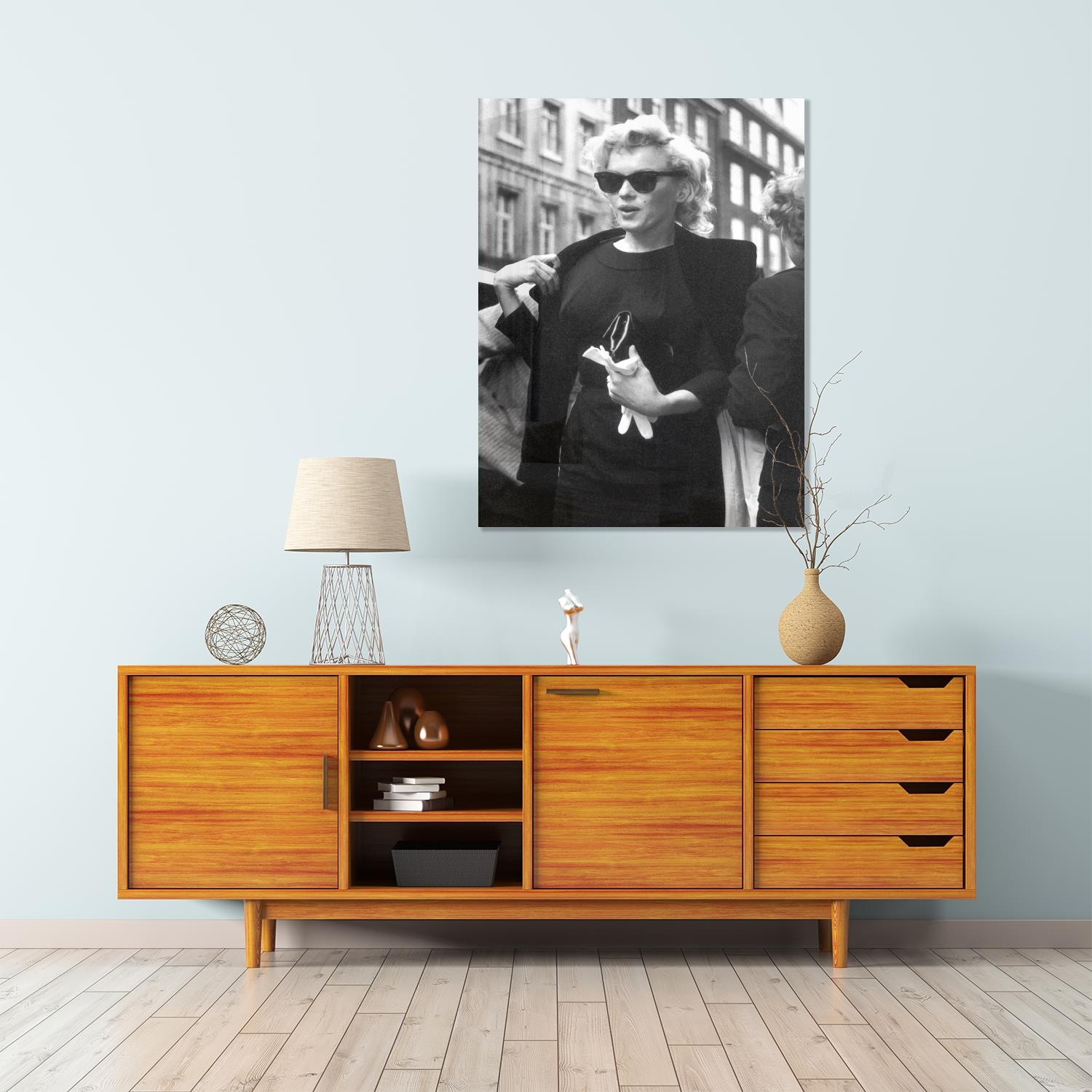 queence Acrylglasbild »Marilyn Monroe mit Sonnenbrille«, Schwarz-Weiß-Frau- günstig online kaufen