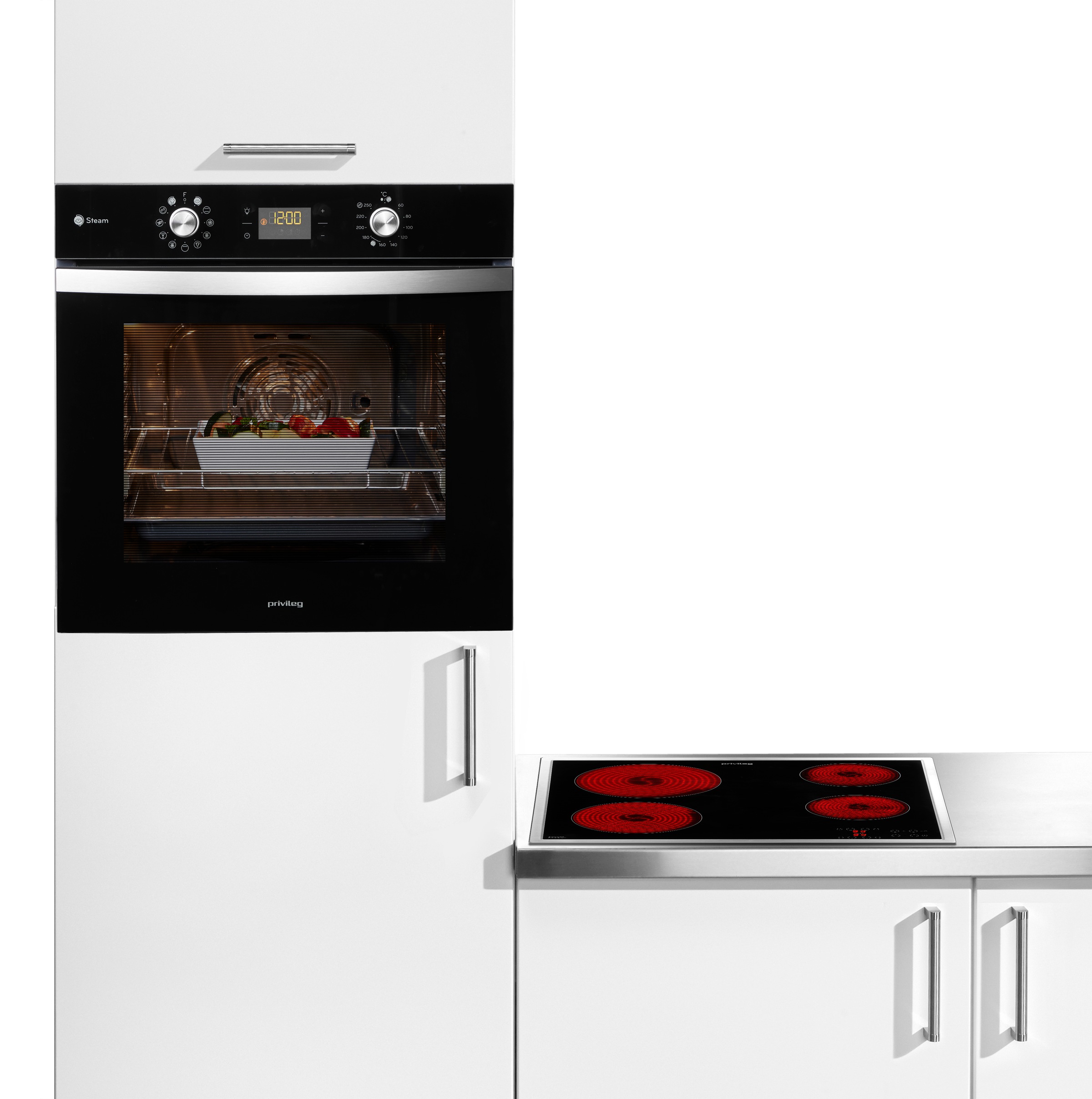 Privileg Backofen-Set »PBWK3 JH8S BLG«, mit 1-fach-Teleskopauszug, Hydrolyse