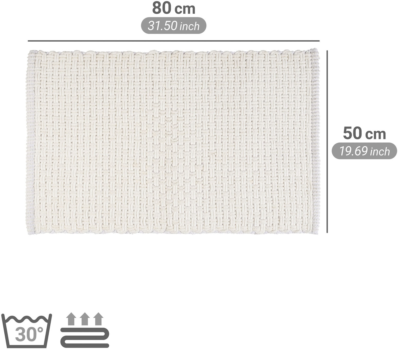 WENKO Badematte »Ecoli« Höhe 15 mm rutschhemmend beschichtet