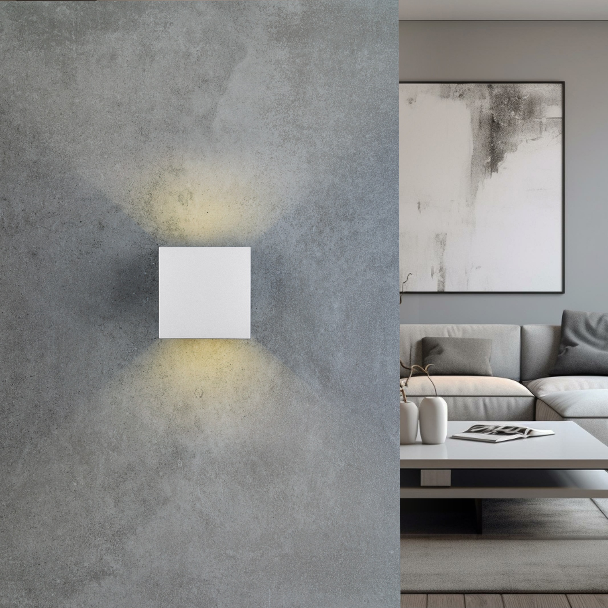 REALITY Leuchten LED Wandleuchte »TALENT, LED Wandlampe mit Magnet Wandhalterung, up-and-down Licht IP44«, 2 flammig, Leuchtmittel LED-Board | LED fest integriert, Bewegungsmelder Dämmerungssensor Akkubetrieb USB-Anschluss Schalter