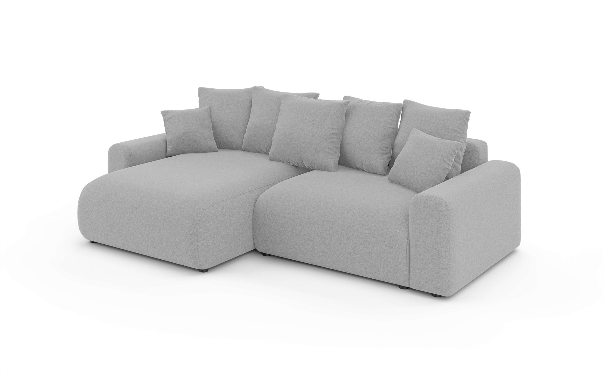 Home affaire Ecksofa »LAKESIDE klein mit Bettfunktion und Bettkasten, B/T/H 235/142/84 cm«, L-Form, Recamiere beidseitig montierbar, mit Wellenunterfederung