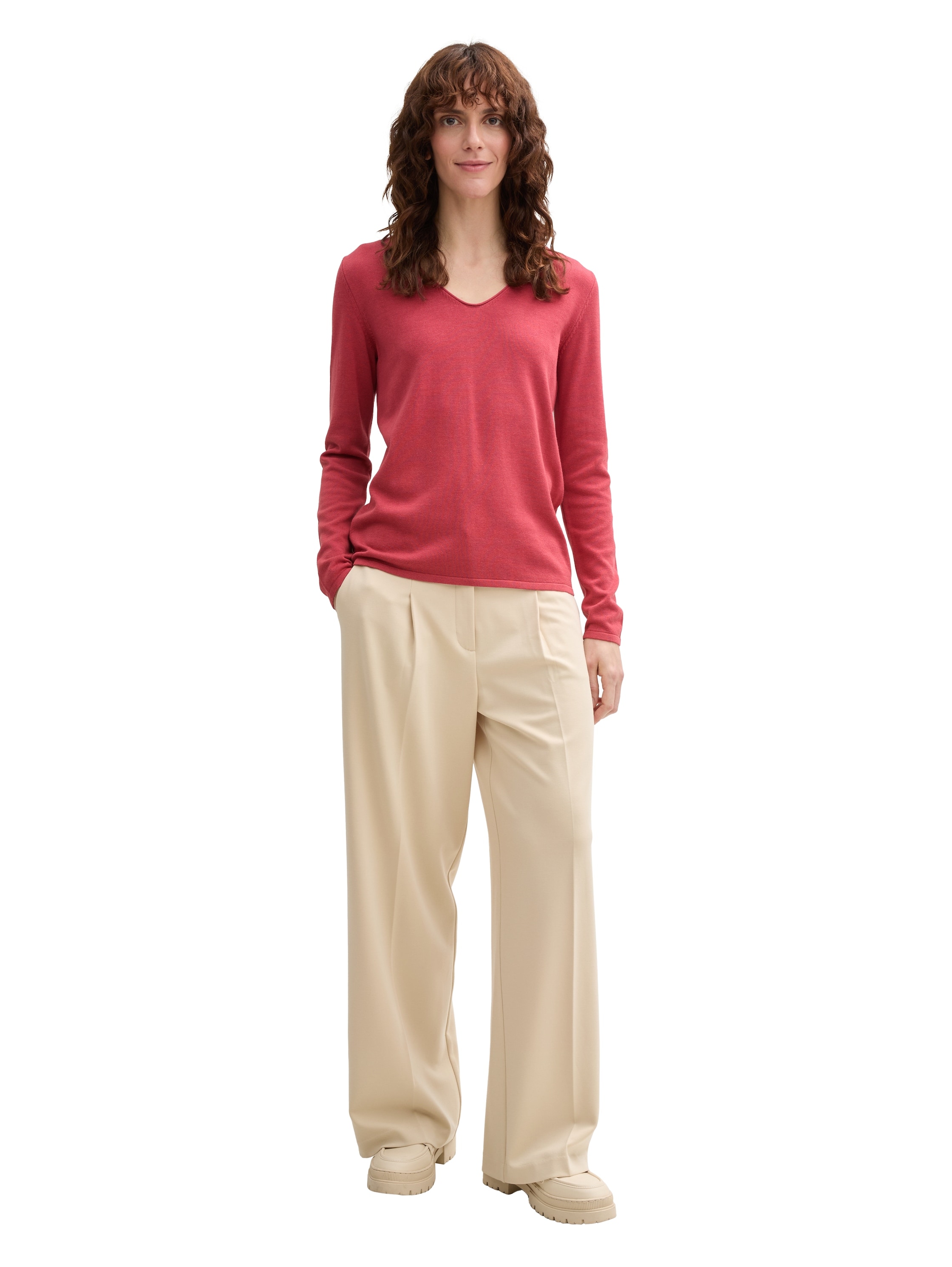 TOM TAILOR V-Ausschnitt-Pullover