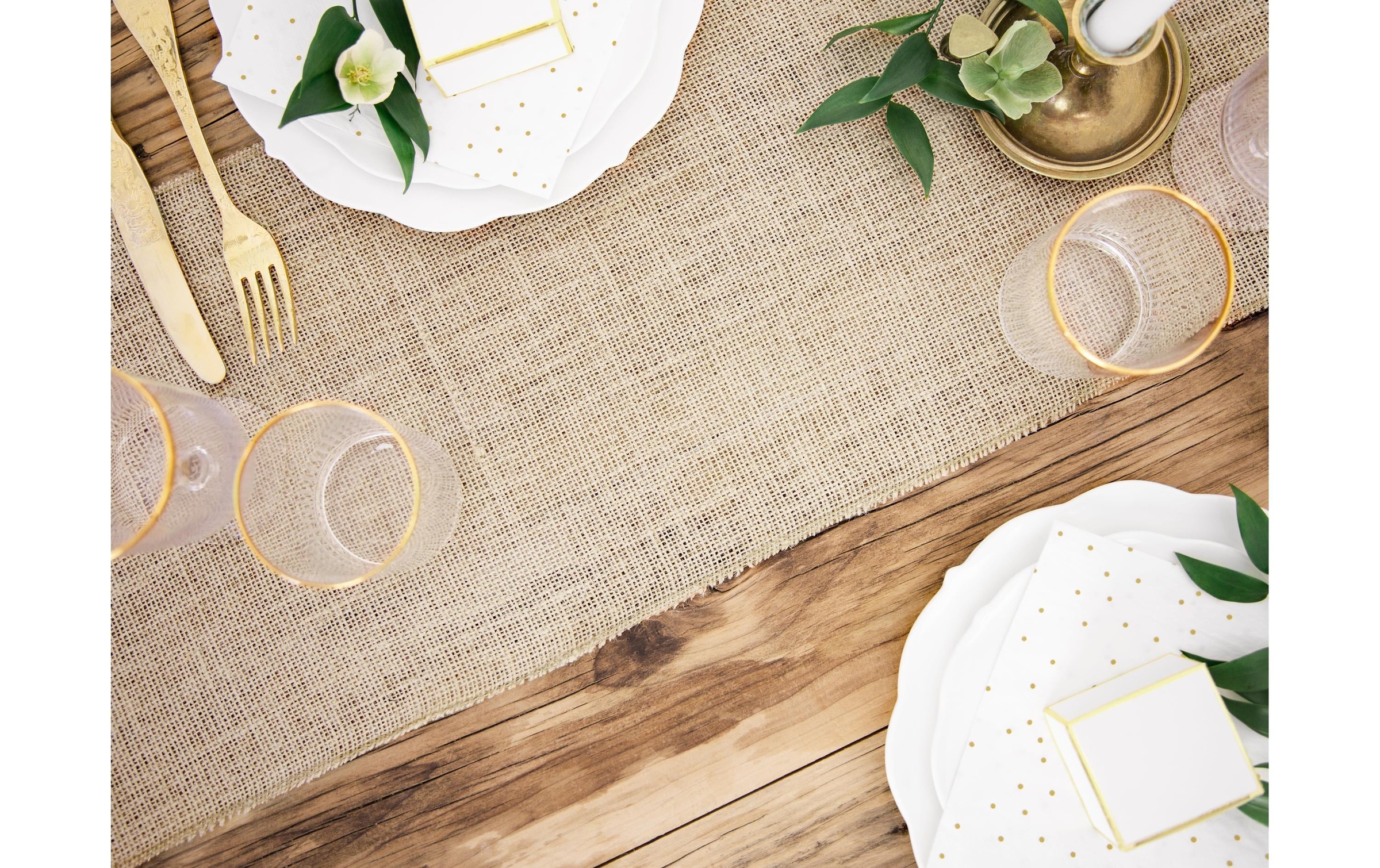 partydeco Tischdecke »Tischläufer Jute 28 cm x«