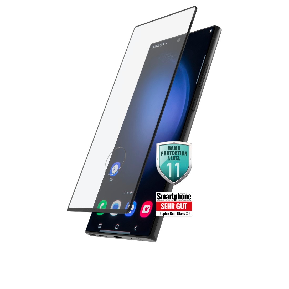 Hama Displayschutzglas »3D Full Screen Schutzglas für Samsung Galaxy S23 Ultra schwarz, robust«, für Samsung Galaxy S23 Ultra