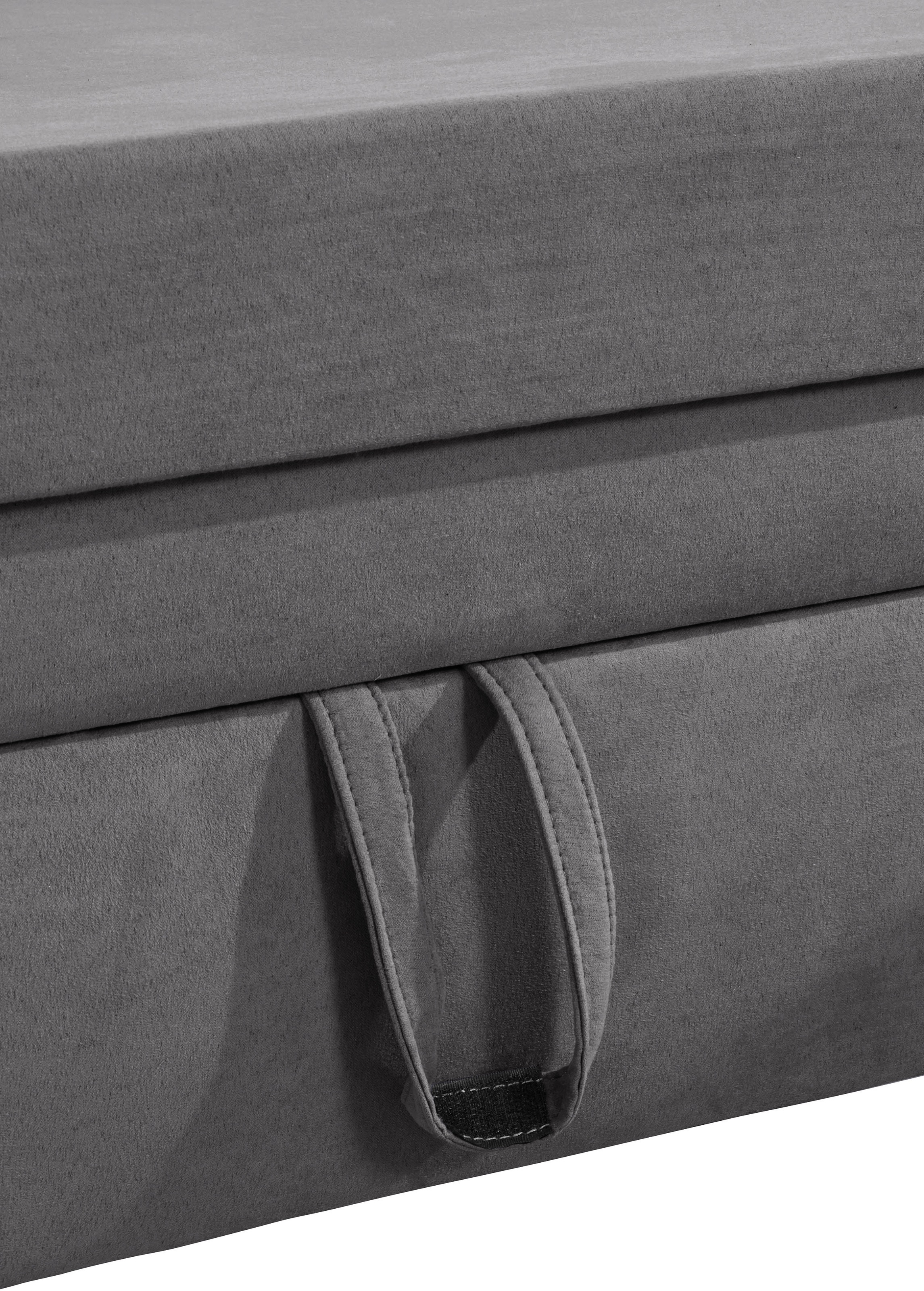 Places of Style Ecksofa »Lolland L-Form«, Wahlweise mit Bettfunktion und Stauraum, auch mit abwischbarem Bezug