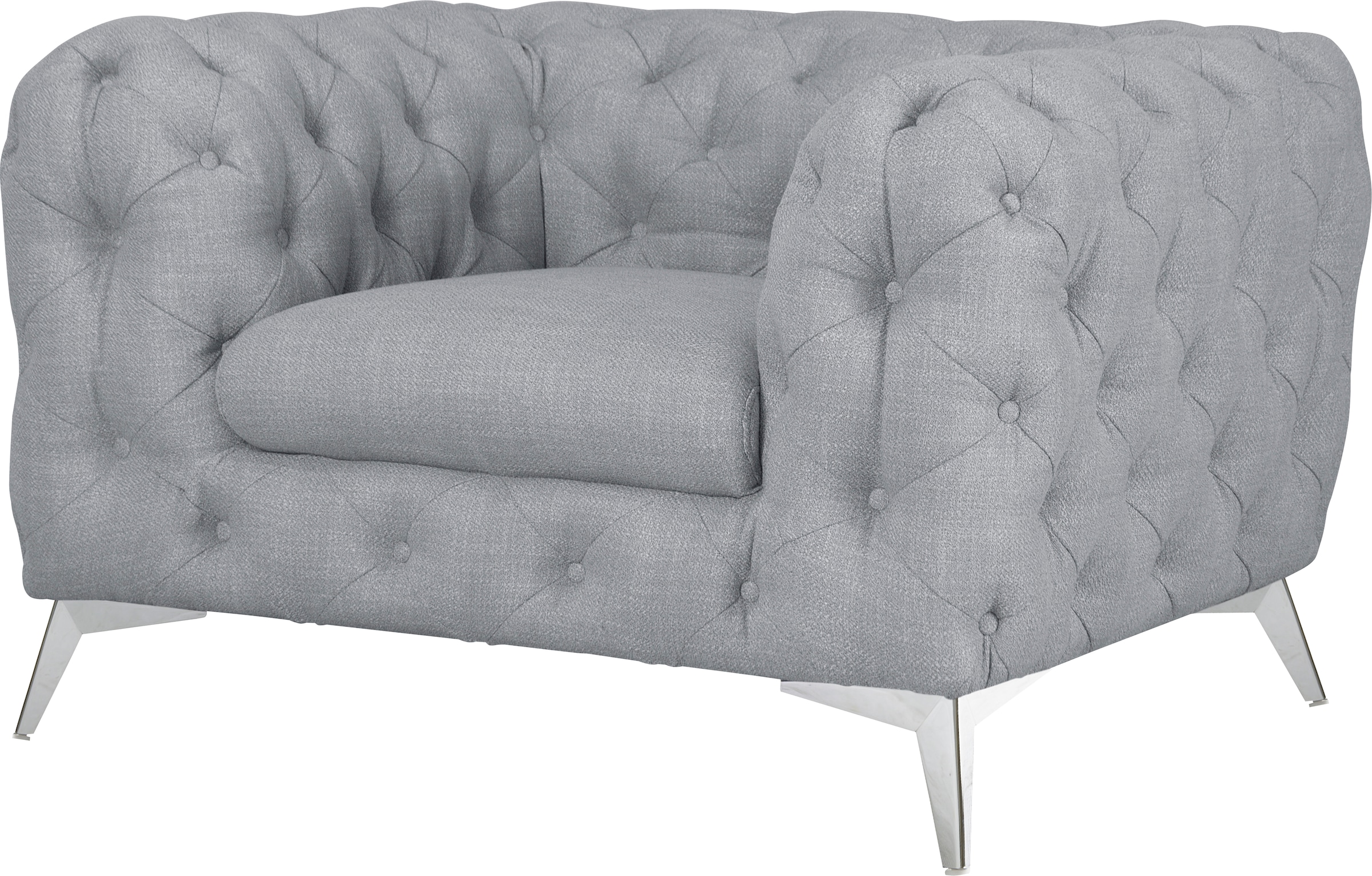 Leonique Chesterfield-Sessel »Glynis Sessel«, aufwändige Knopfheftung, moderne Chesterfield Optik, Fußfarbe wählbar