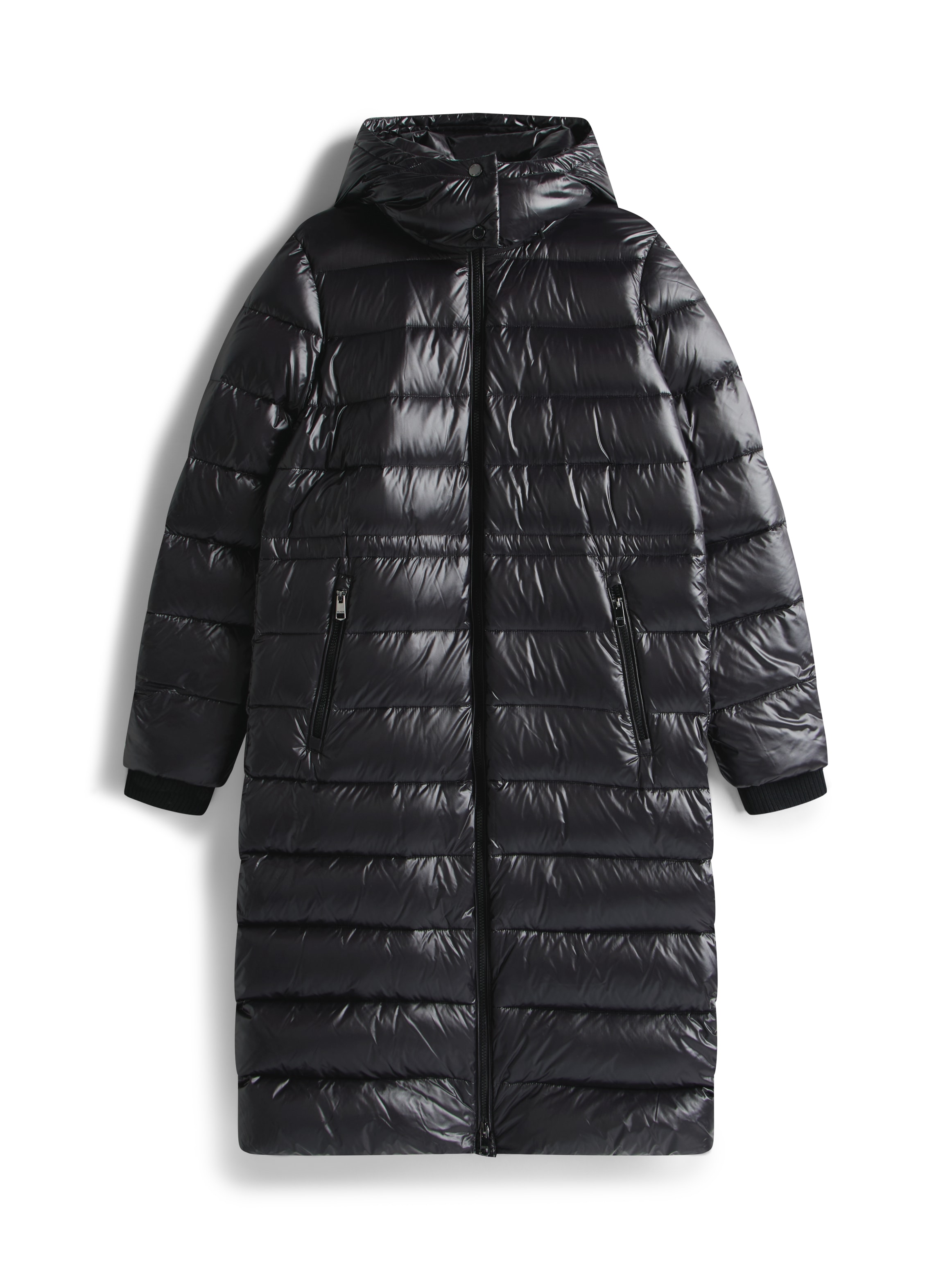 Tommy Hilfiger Steppmantel »GLOSS HW DOWN WAIST REG MAXI« in leicht glänzender Optik