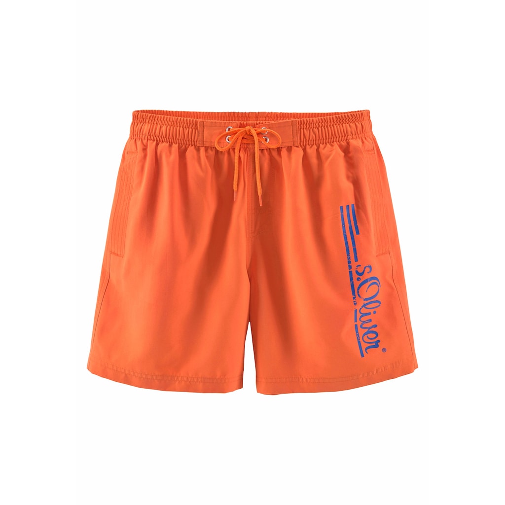 s.Oliver Badeshorts »Philip«, mit Logo-Print im Used-Look