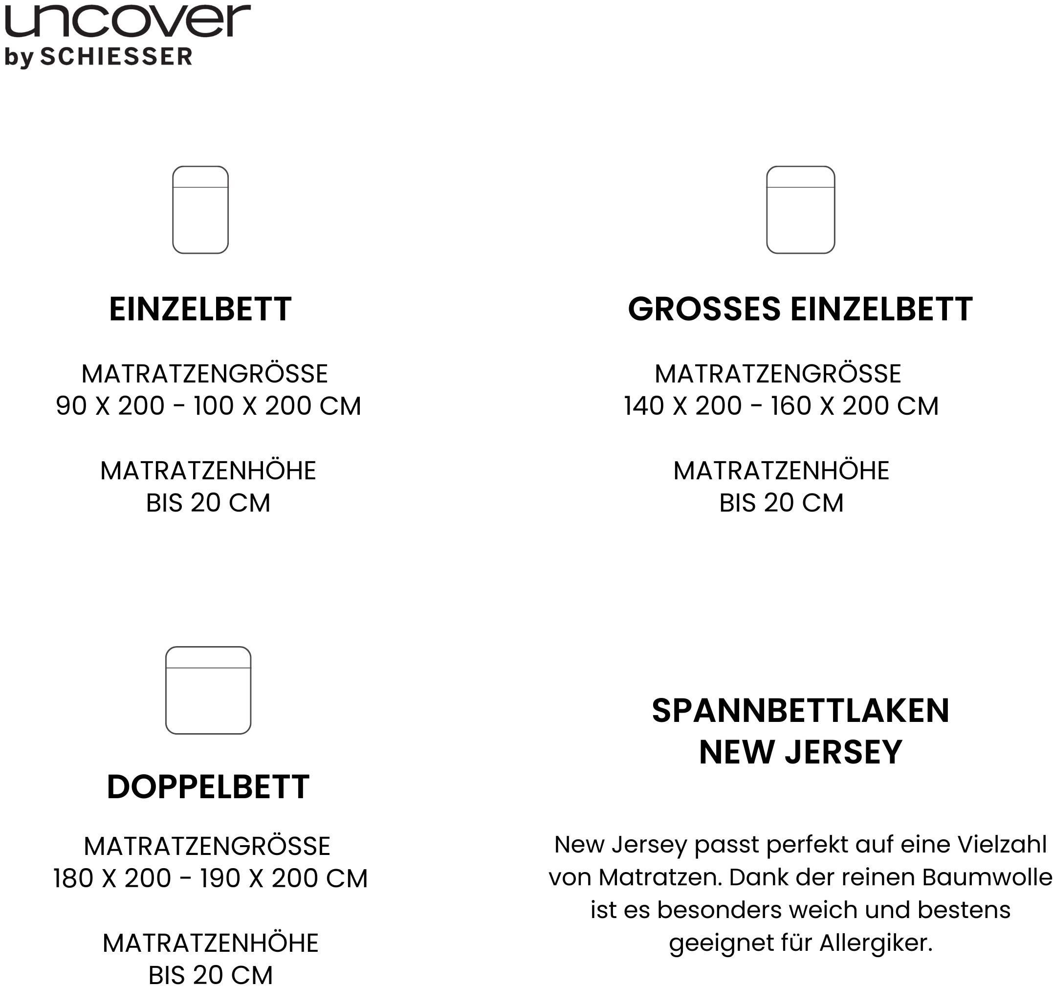 uncover by SCHIESSER Spannbettlaken »New Jersey aus 100% Baumwolle«, Made in Green