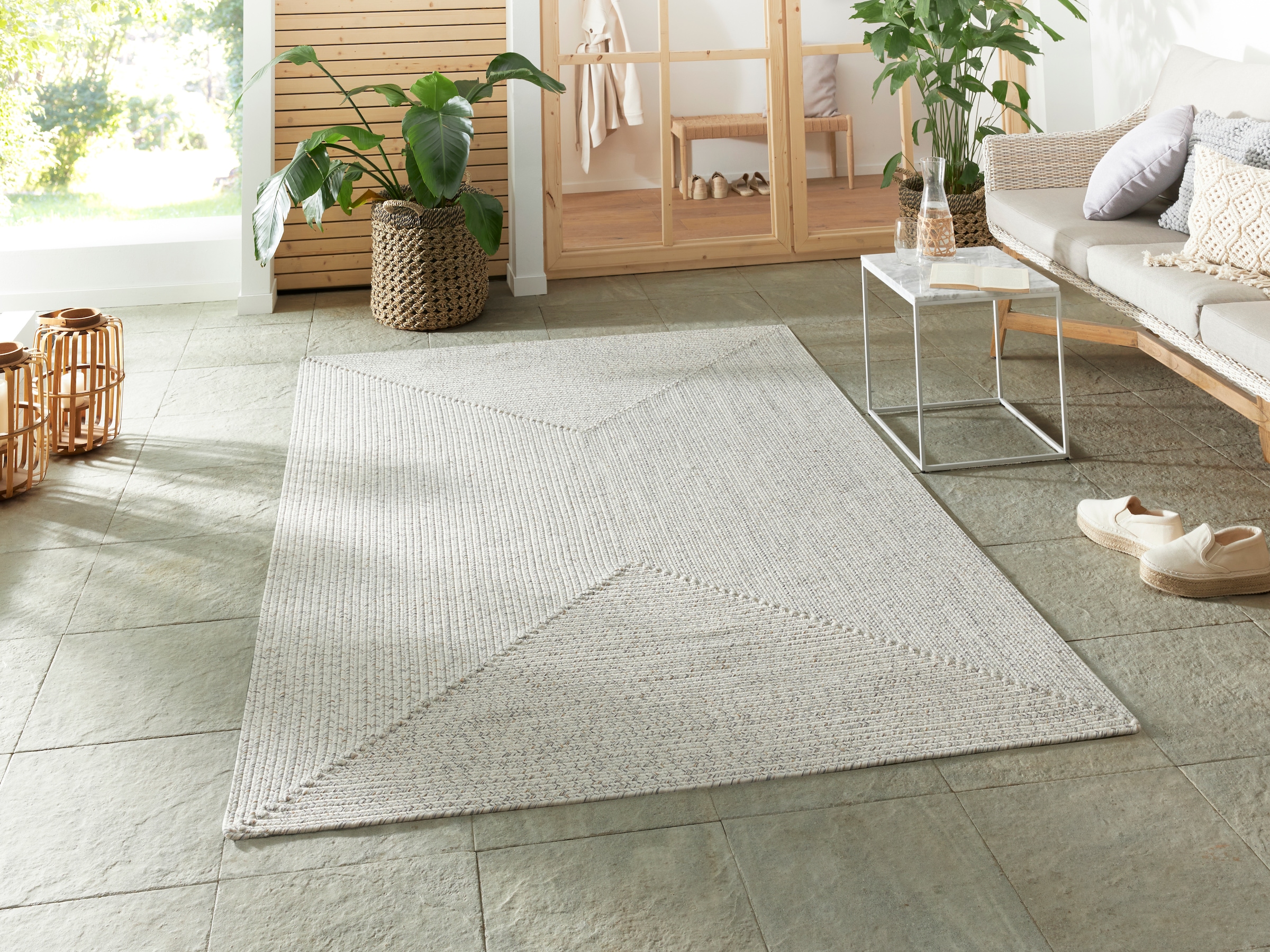 NORTHRUGS Teppich »Trenzado«, Look, Hand-Made robust, pflegeleicht rechteckig, bestellen Flachgewebe, Rechnung auf