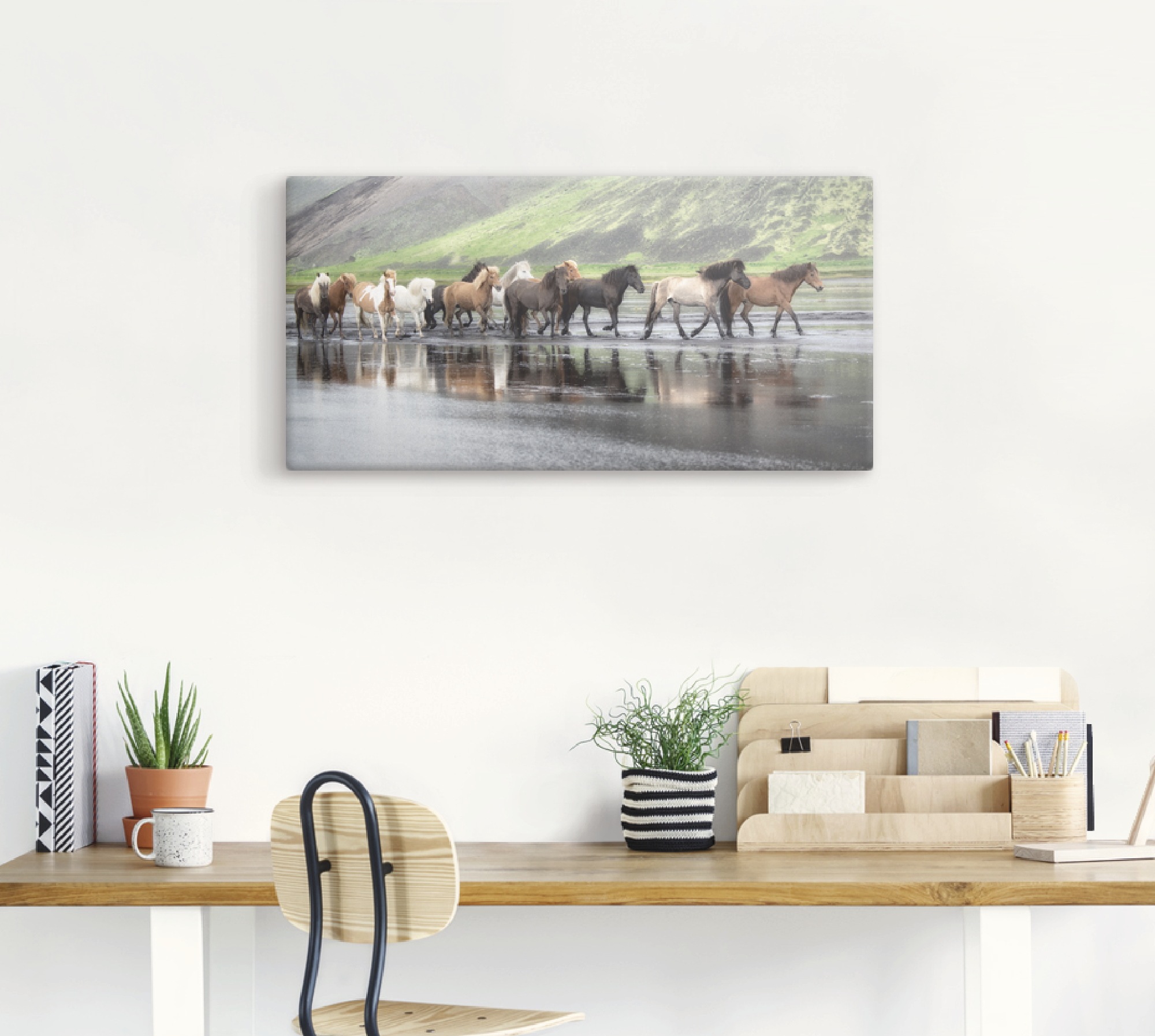 Artland Wandbild »Isländische Pferde XIV«, Haustiere, (1 St.), als Leinwand günstig online kaufen