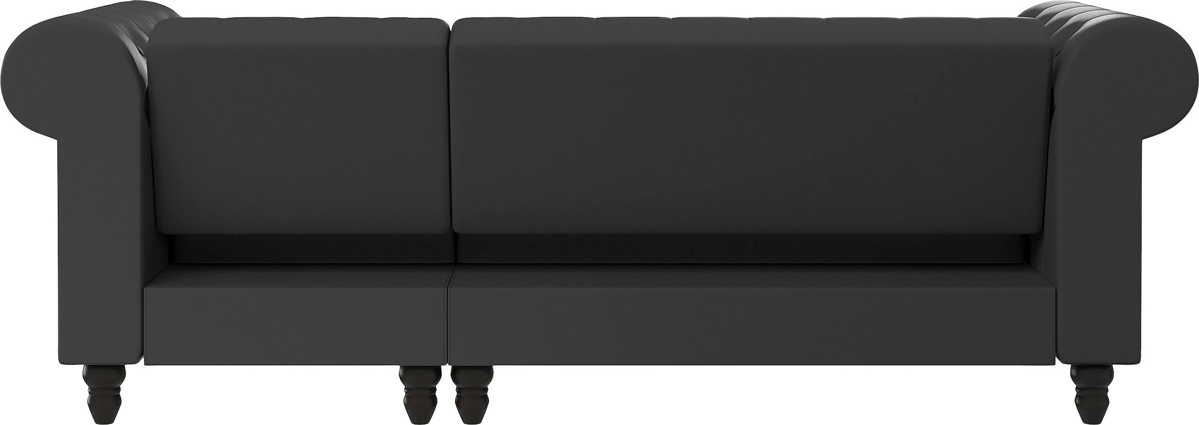 Dorel Home Ecksofa »Felix, L-Form, 241 cm (Liegefl.108x195 cm), Recamiere tauschbar,«, verstellb. Rückenlehne, Bett-Funktion, Velours, Kunstleder, Vintage